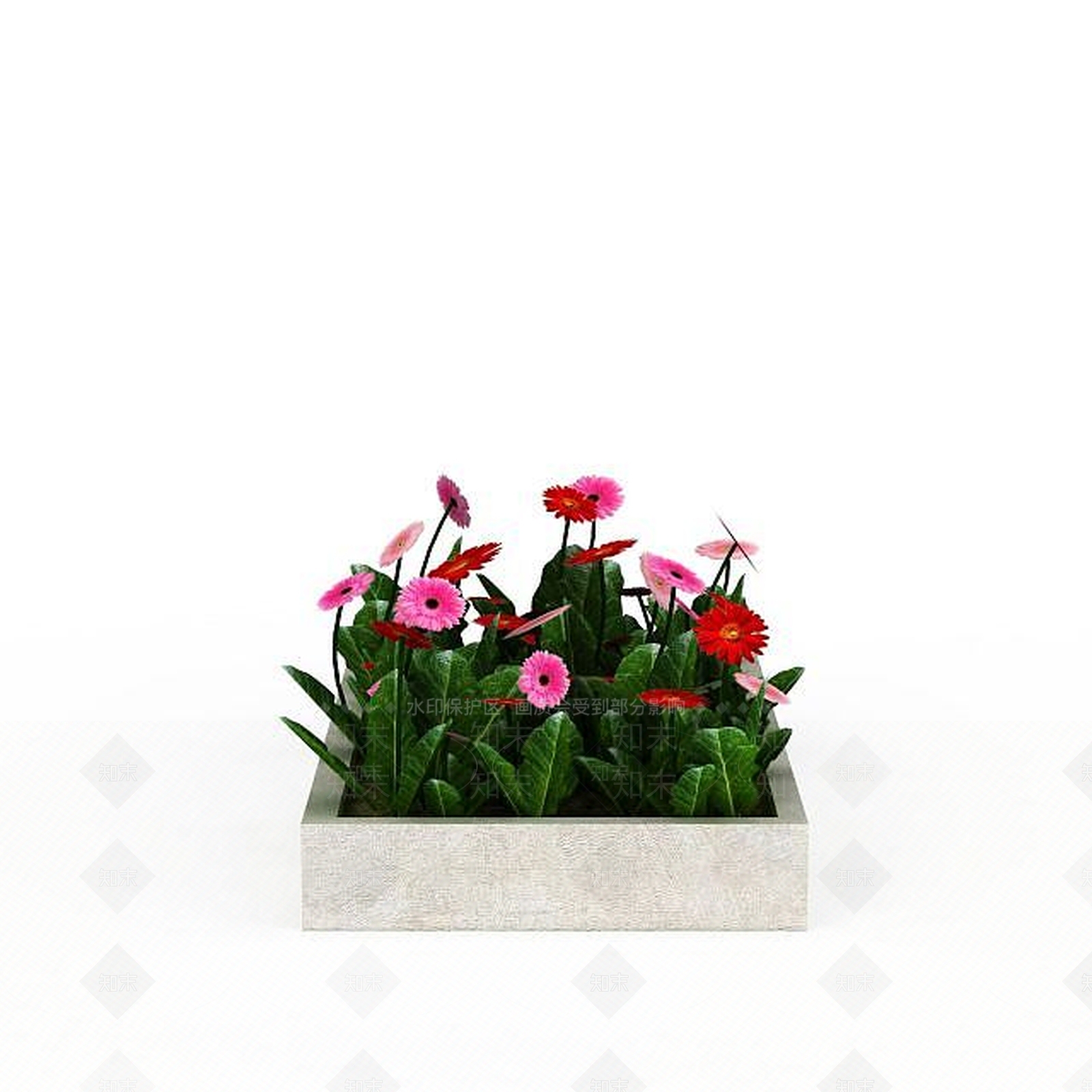 现代装饰盆花3D模型下载【ID:1199331133】