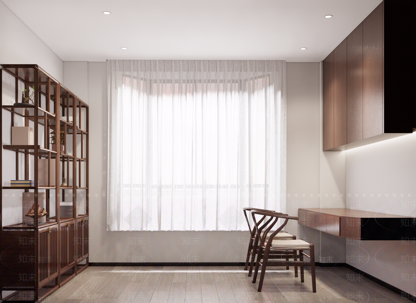 现代书房SU模型下载【ID:1199333374】