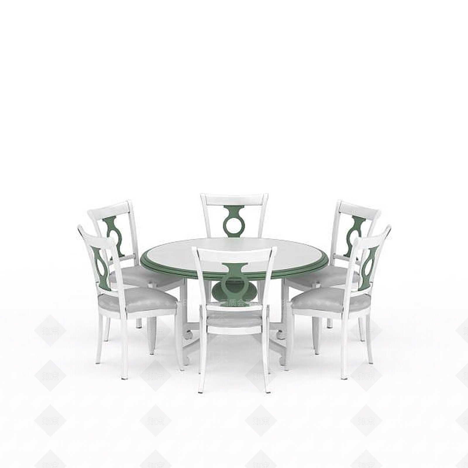 现代餐厅桌椅组合3D模型下载【ID:1199333617】