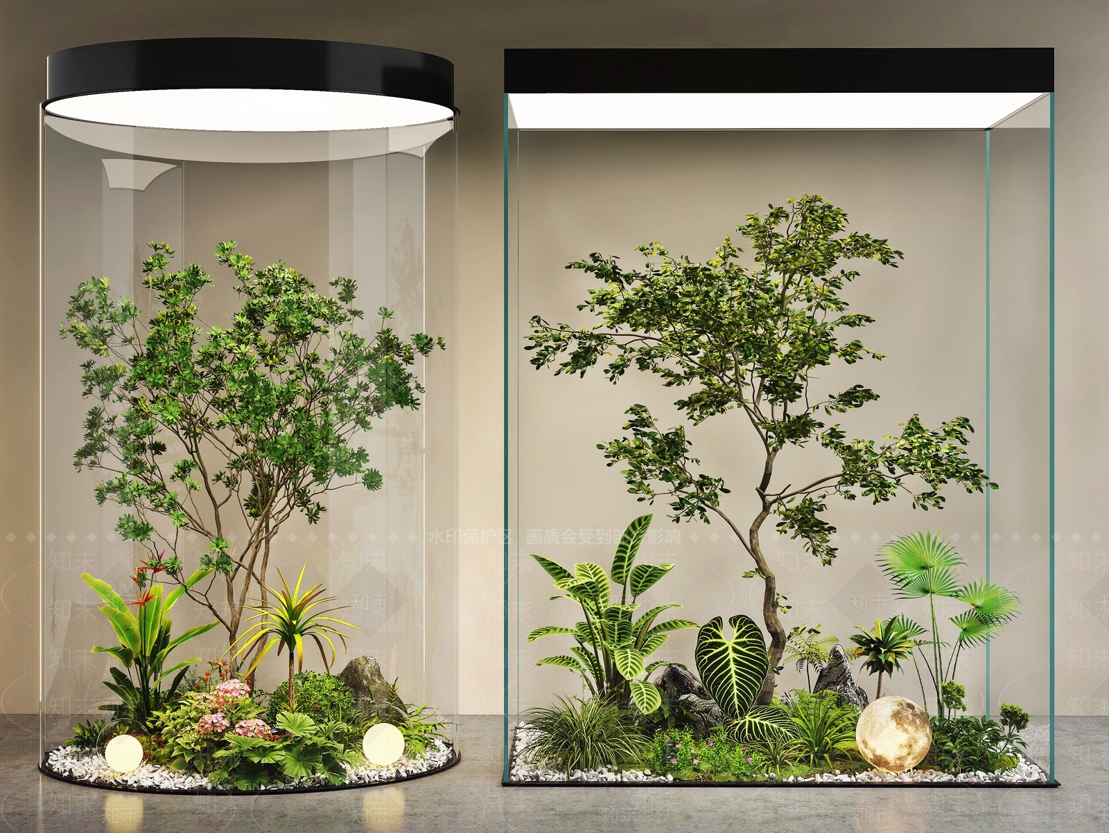 现代室内景观3D模型下载【ID:1199334905】