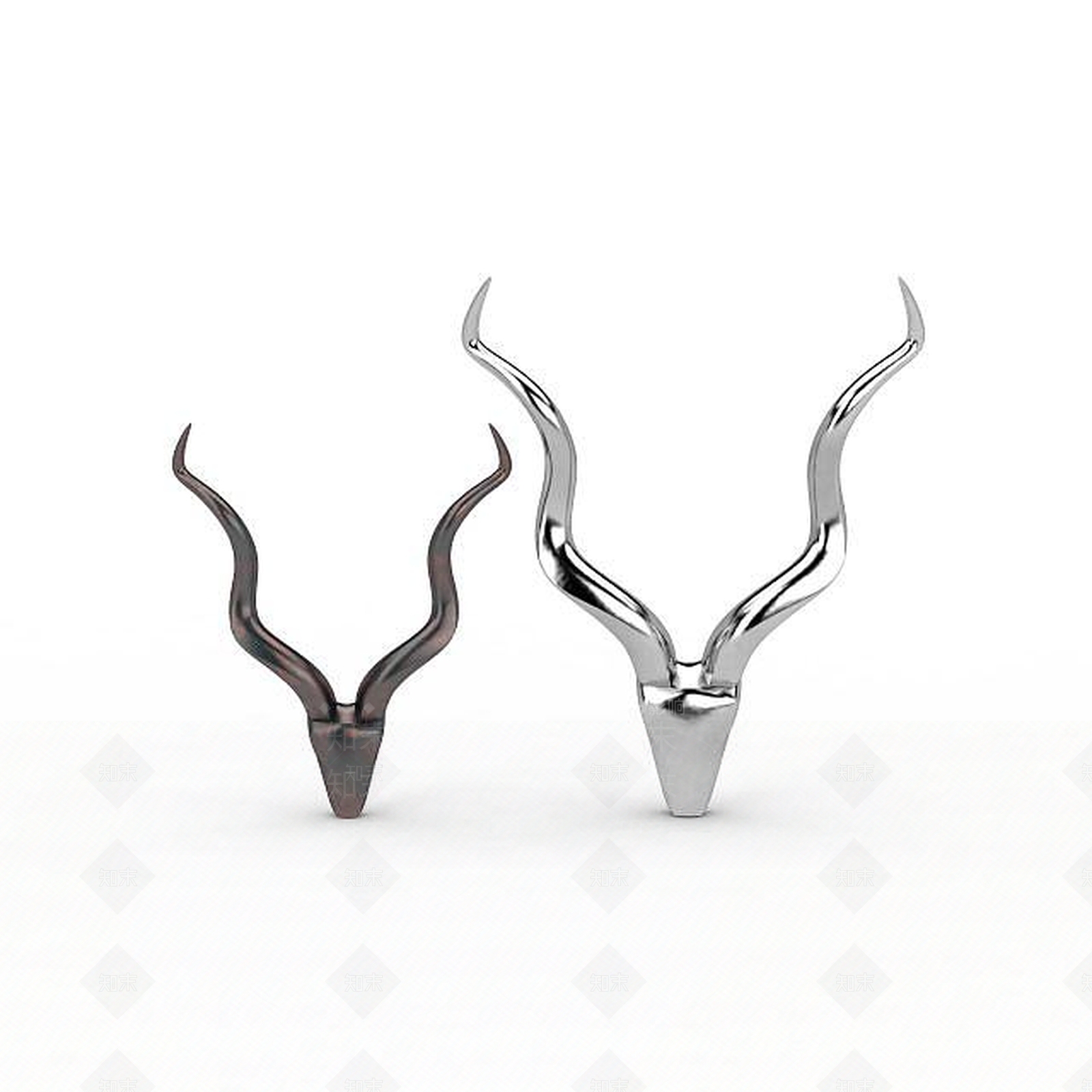 现代牛角摆件3D模型下载【ID:1199334910】