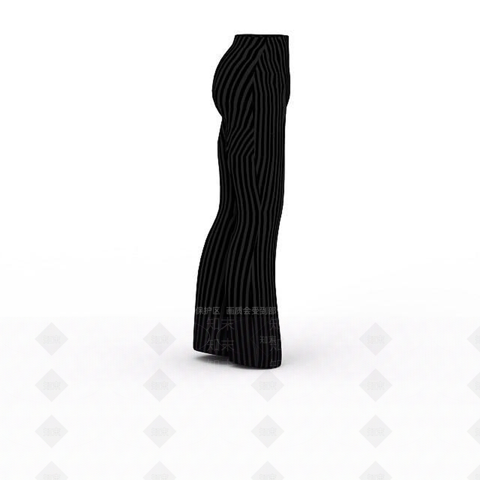 现代女士条纹裤子3D模型下载【ID:1199335603】