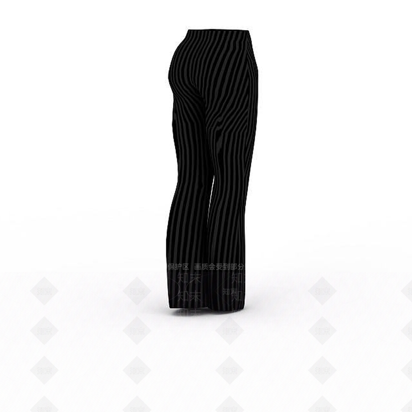 现代女士条纹裤子3D模型下载【ID:1199335603】