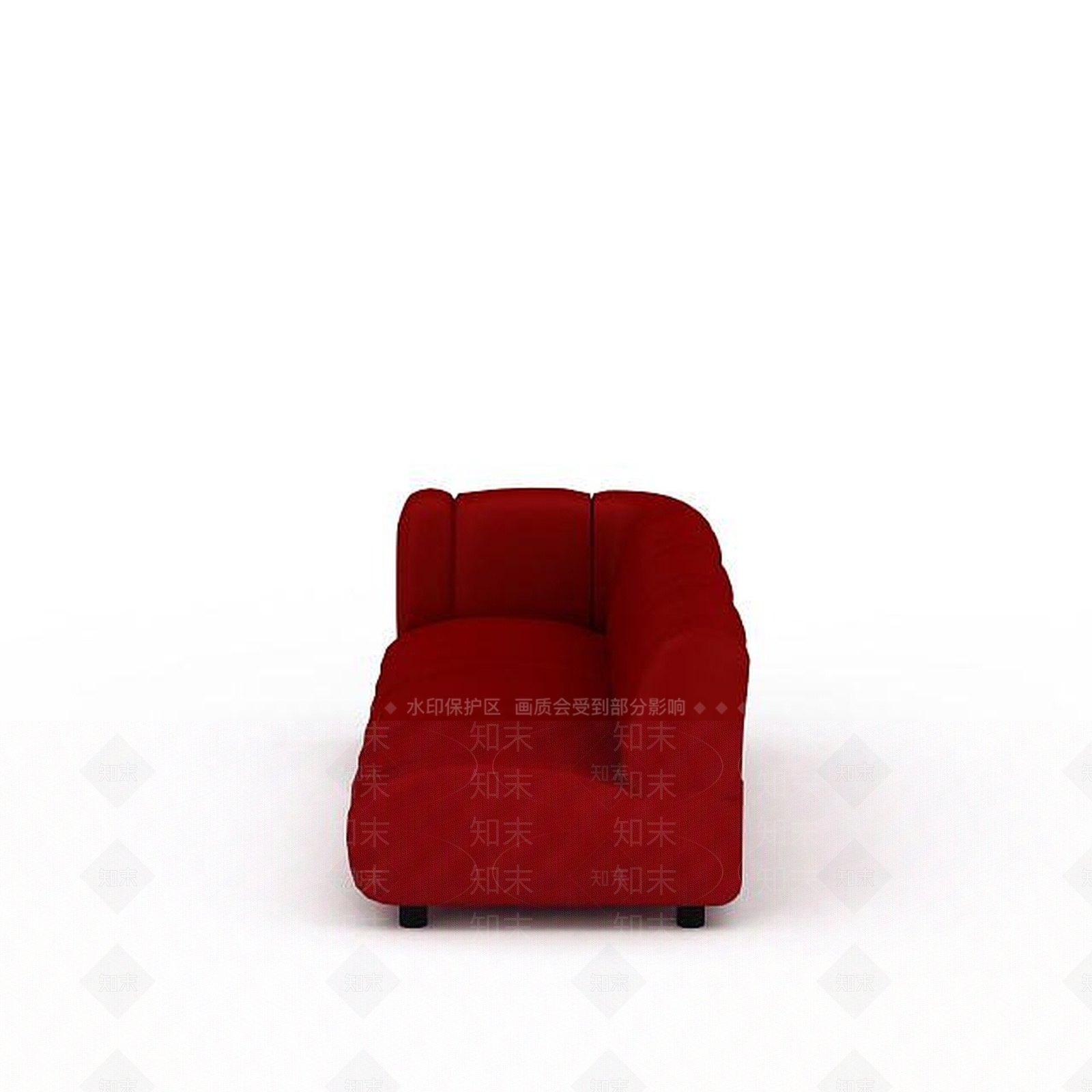 红色布艺沙发3D模型下载【ID:1199335817】