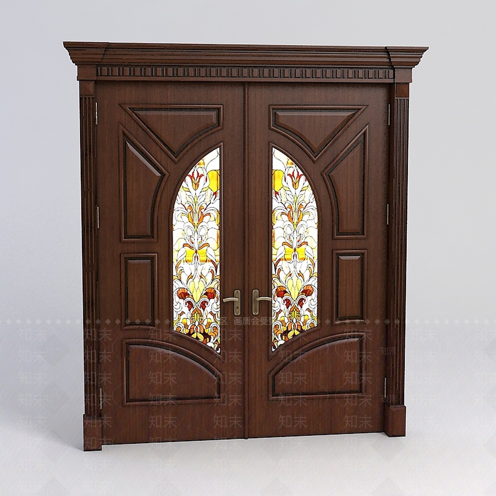 现代舞厅双开门3D模型下载【ID:1199336348】