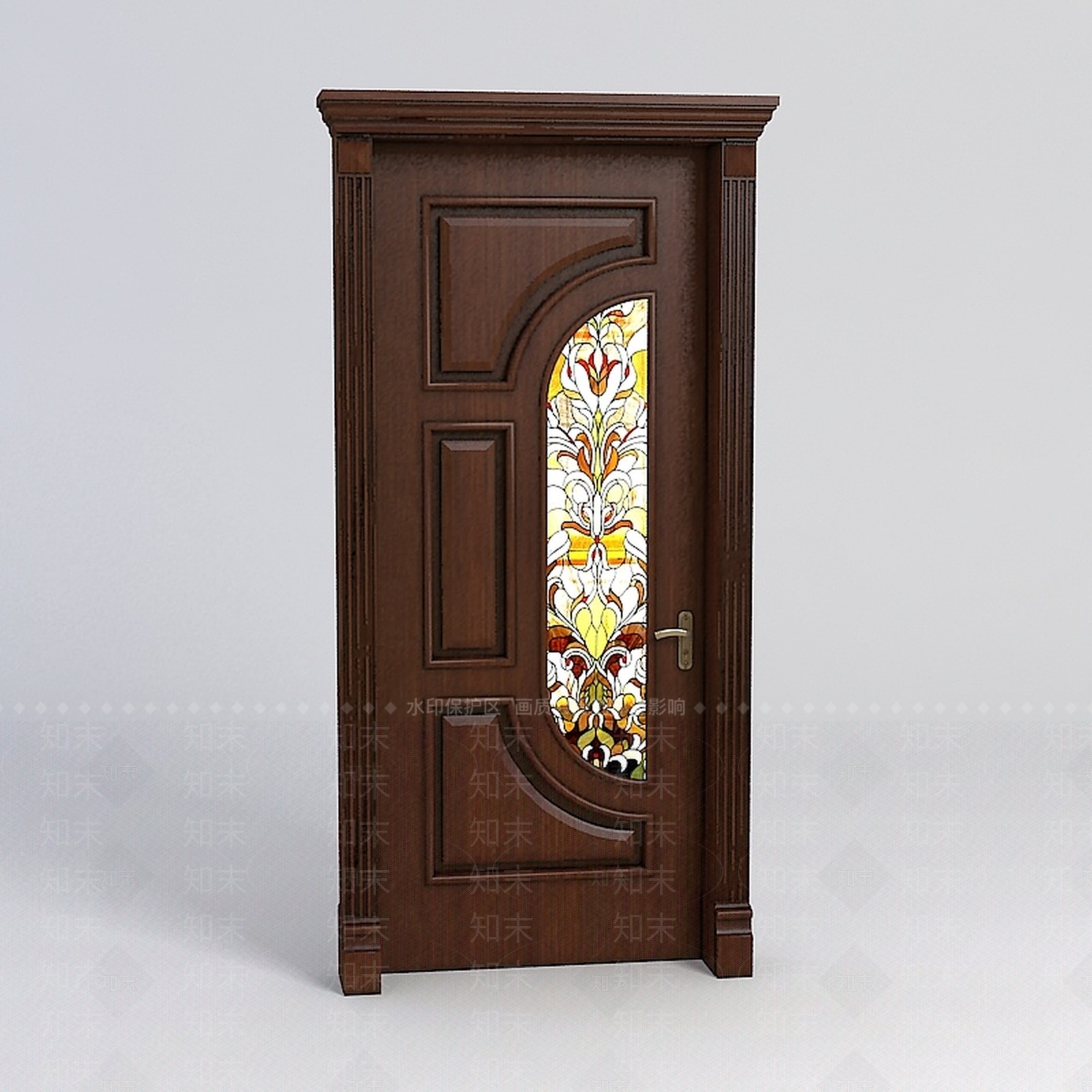中式木门3D模型下载【ID:1199336472】