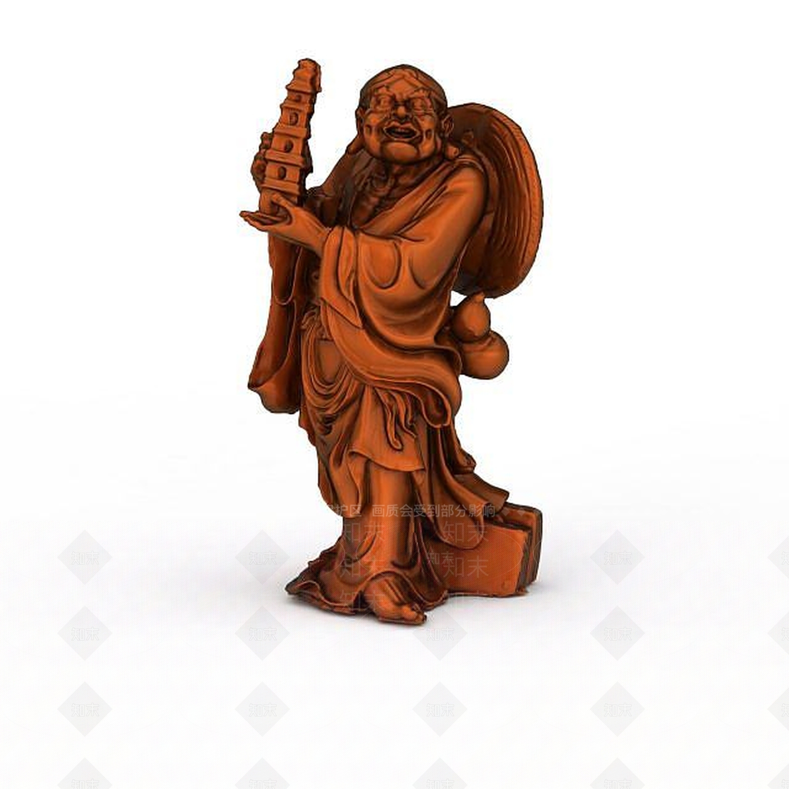 现代铜像雕塑3D模型下载【ID:1199336991】