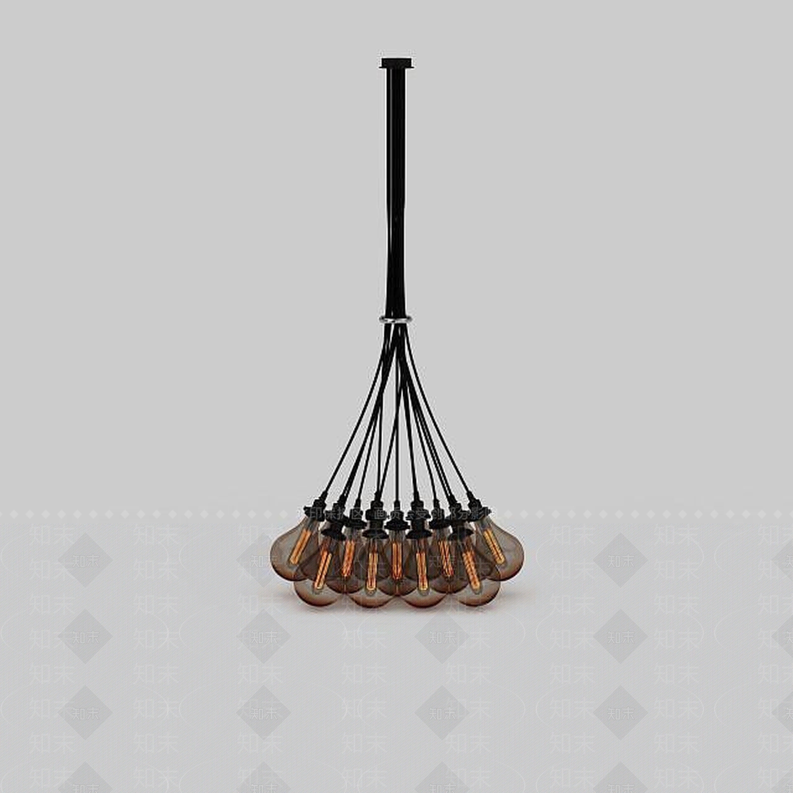 现代创意灯泡吊灯3D模型下载【ID:1199337353】