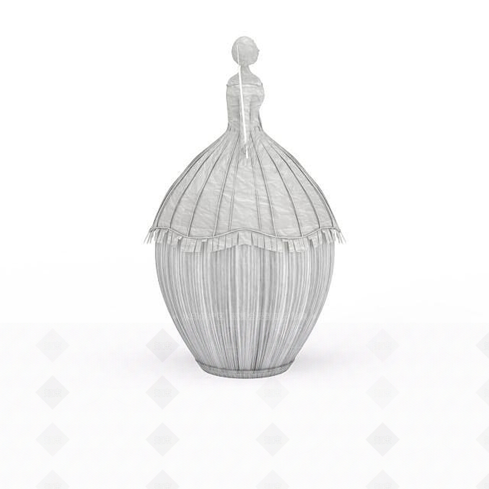 现代艺术雕像摆件3D模型下载【ID:1199337911】