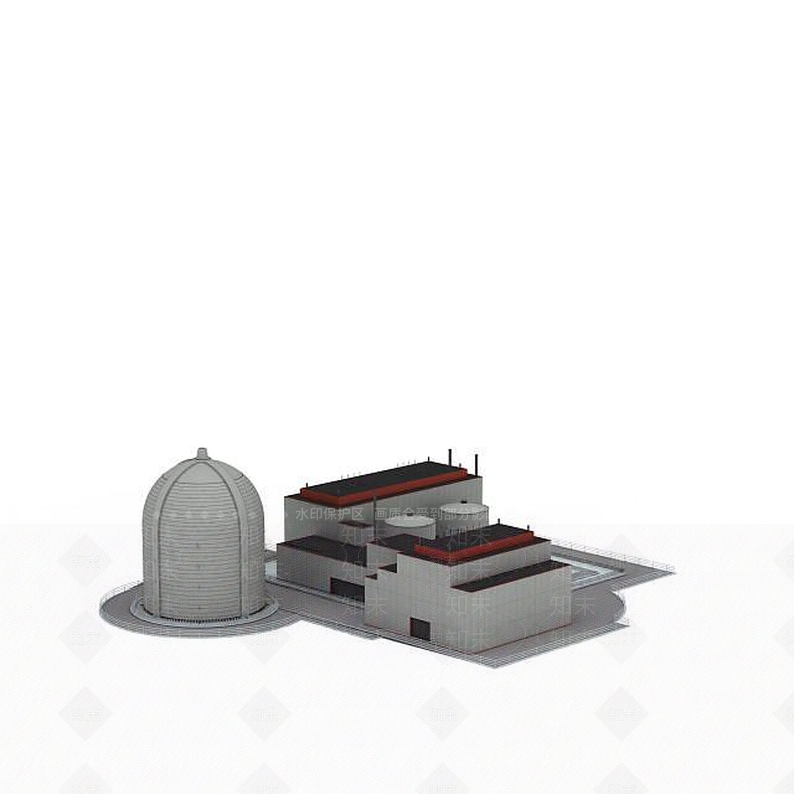 现代工业厂房3D模型下载【ID:1199338096】