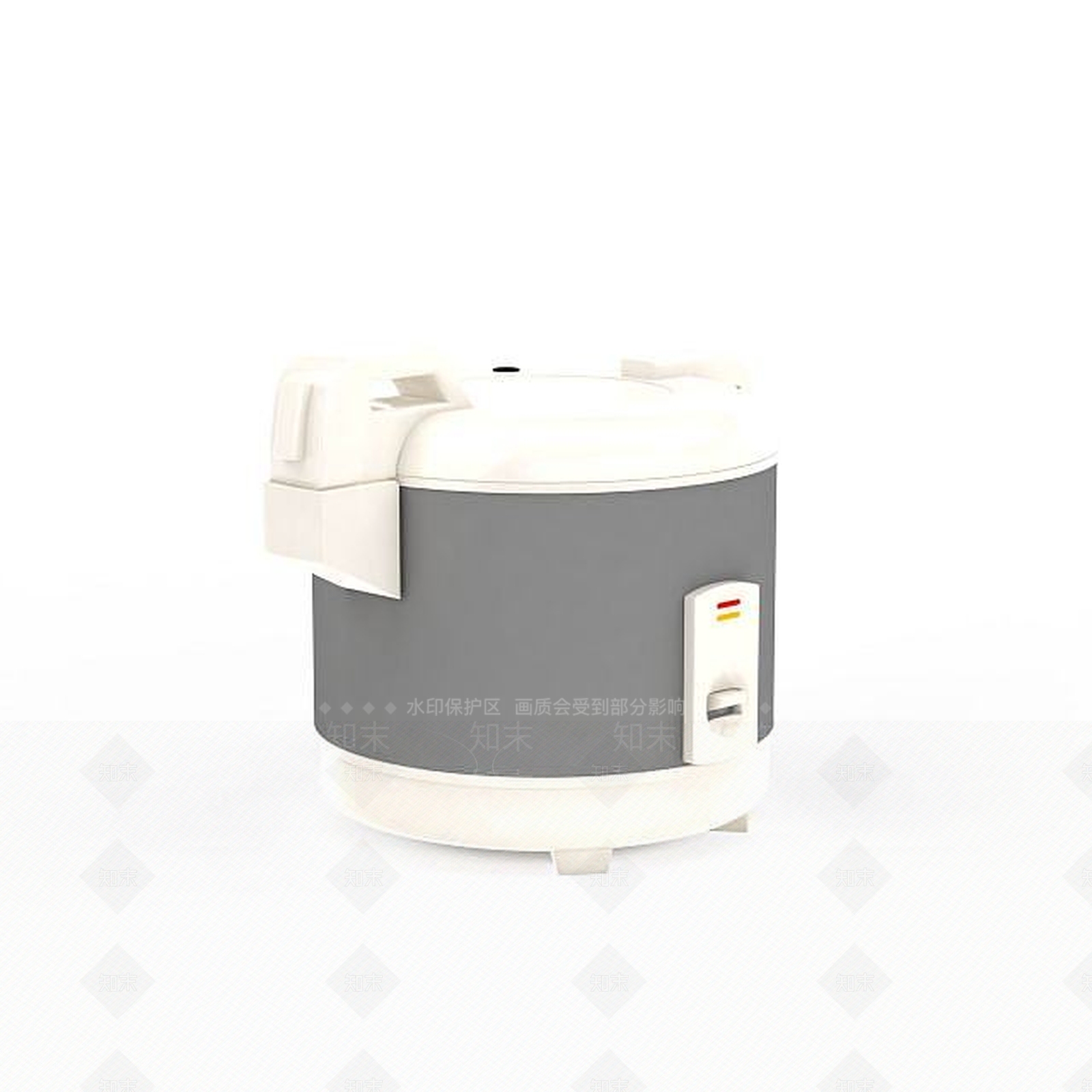 现代家用电饭煲3D模型下载【ID:1199338341】