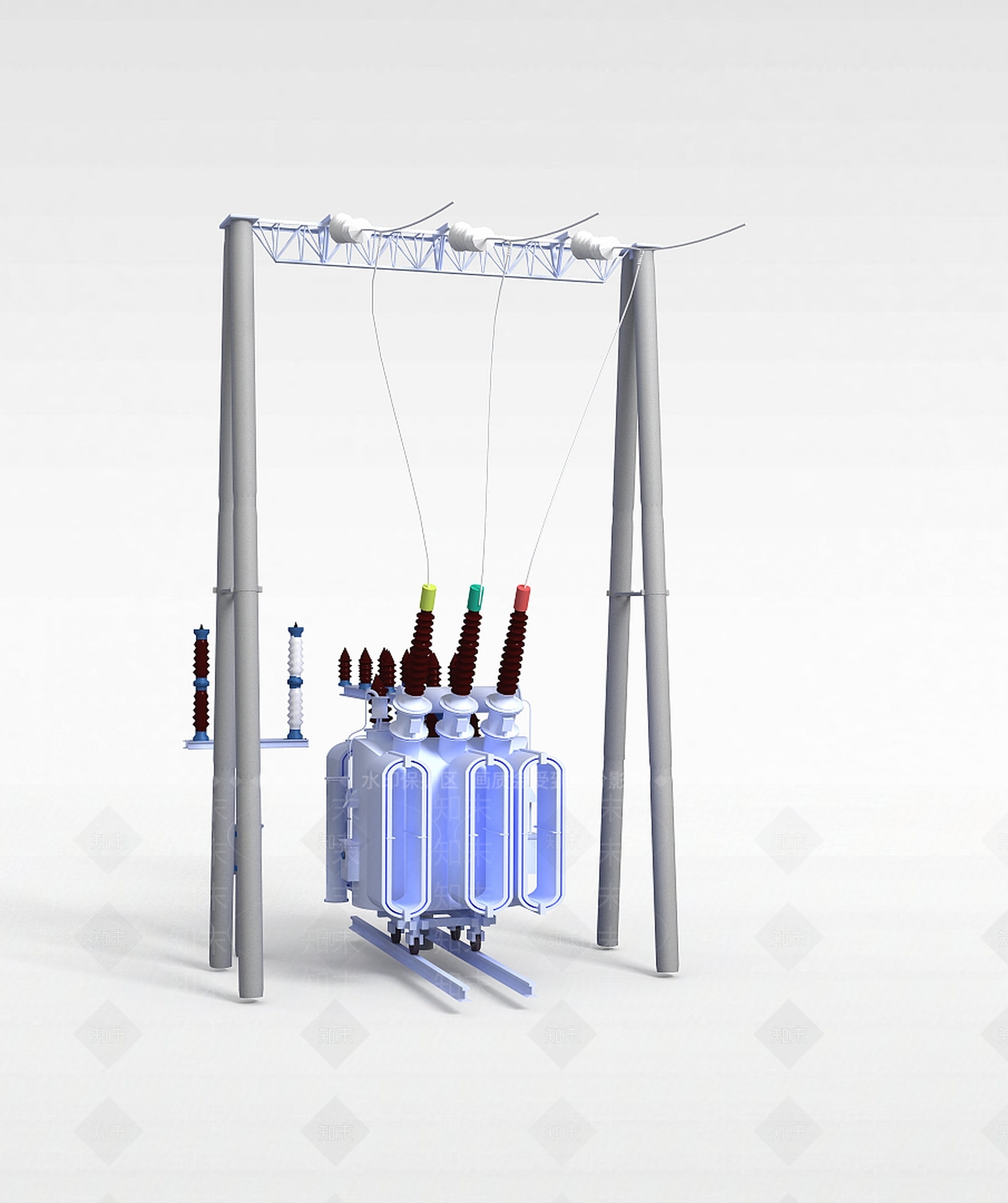 现代变压器3D模型下载【ID:1199338732】