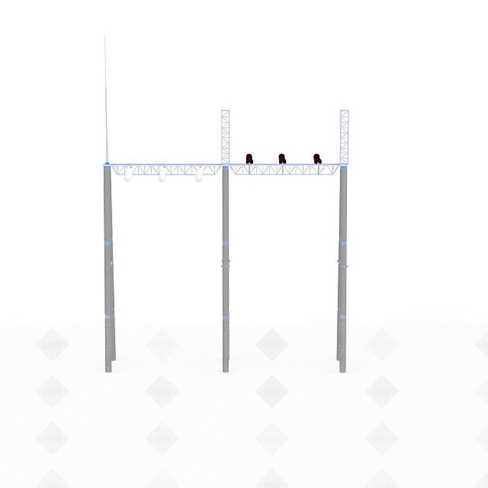 现代输电塔3D模型下载【ID:1199338734】