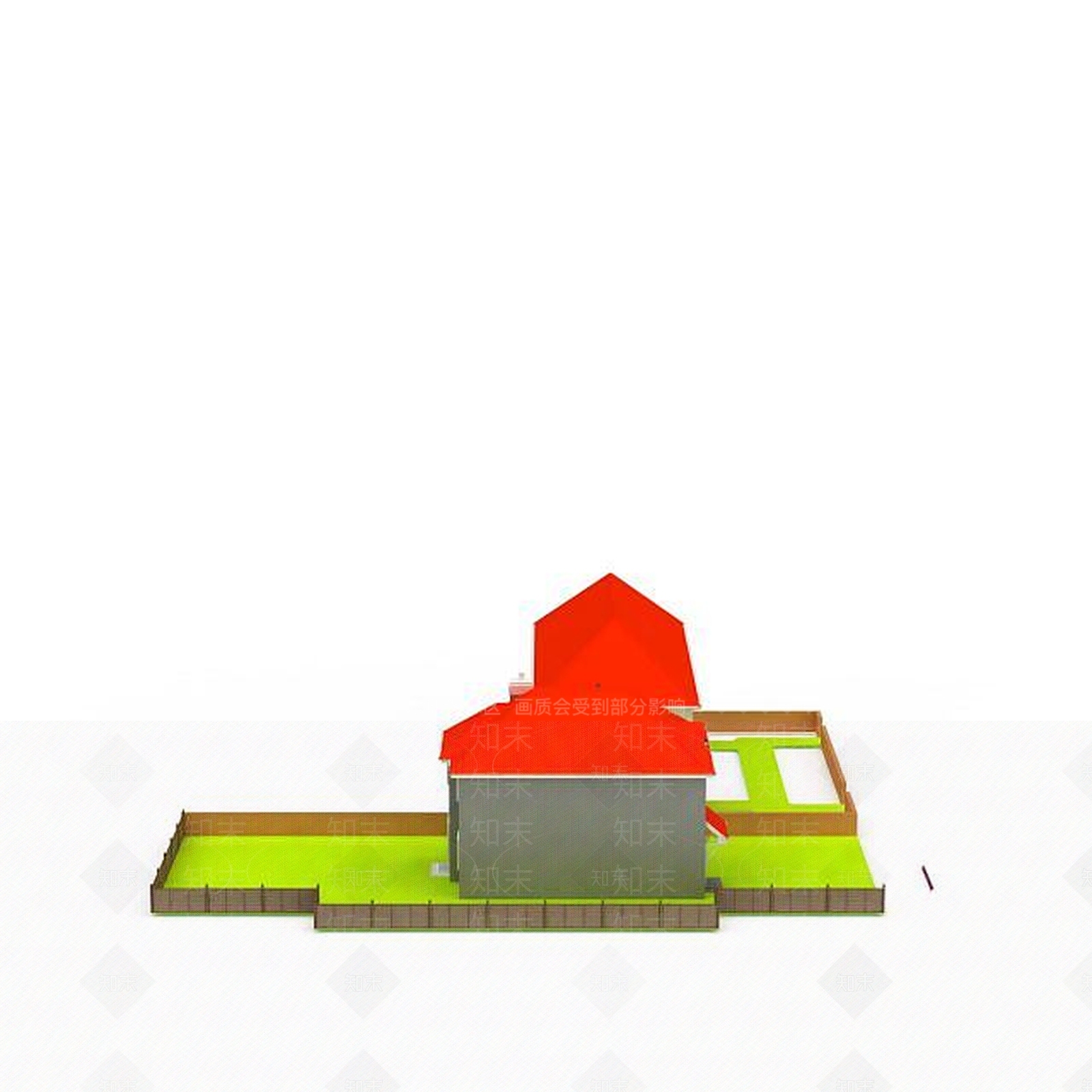 现代双层楼房3D模型下载【ID:1199338738】