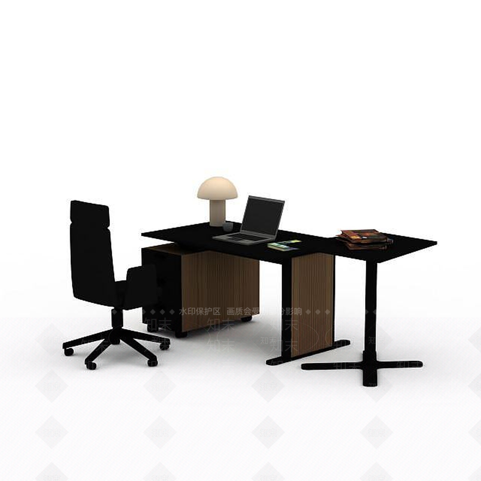 现代商务办公桌椅3D模型下载【ID:1199338851】