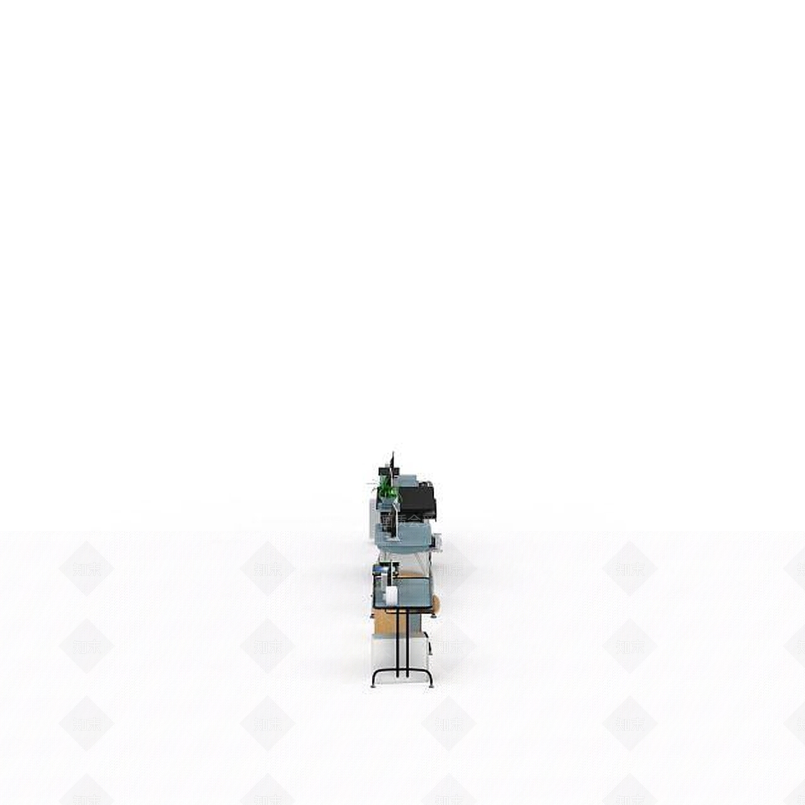 现代电脑桌3D模型下载【ID:1199338843】