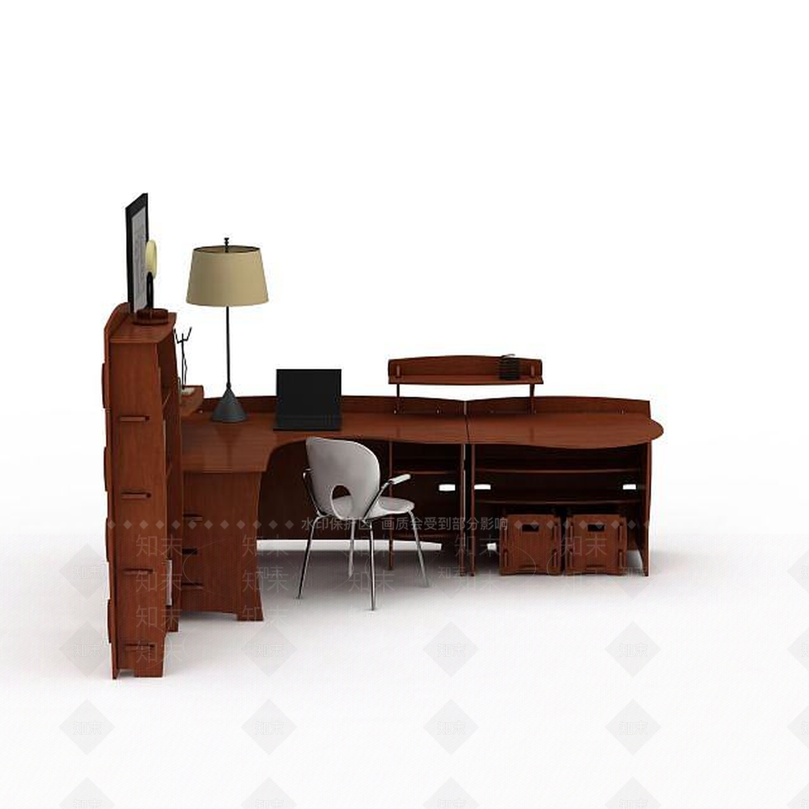 现代书房家具3D模型下载【ID:1199338814】