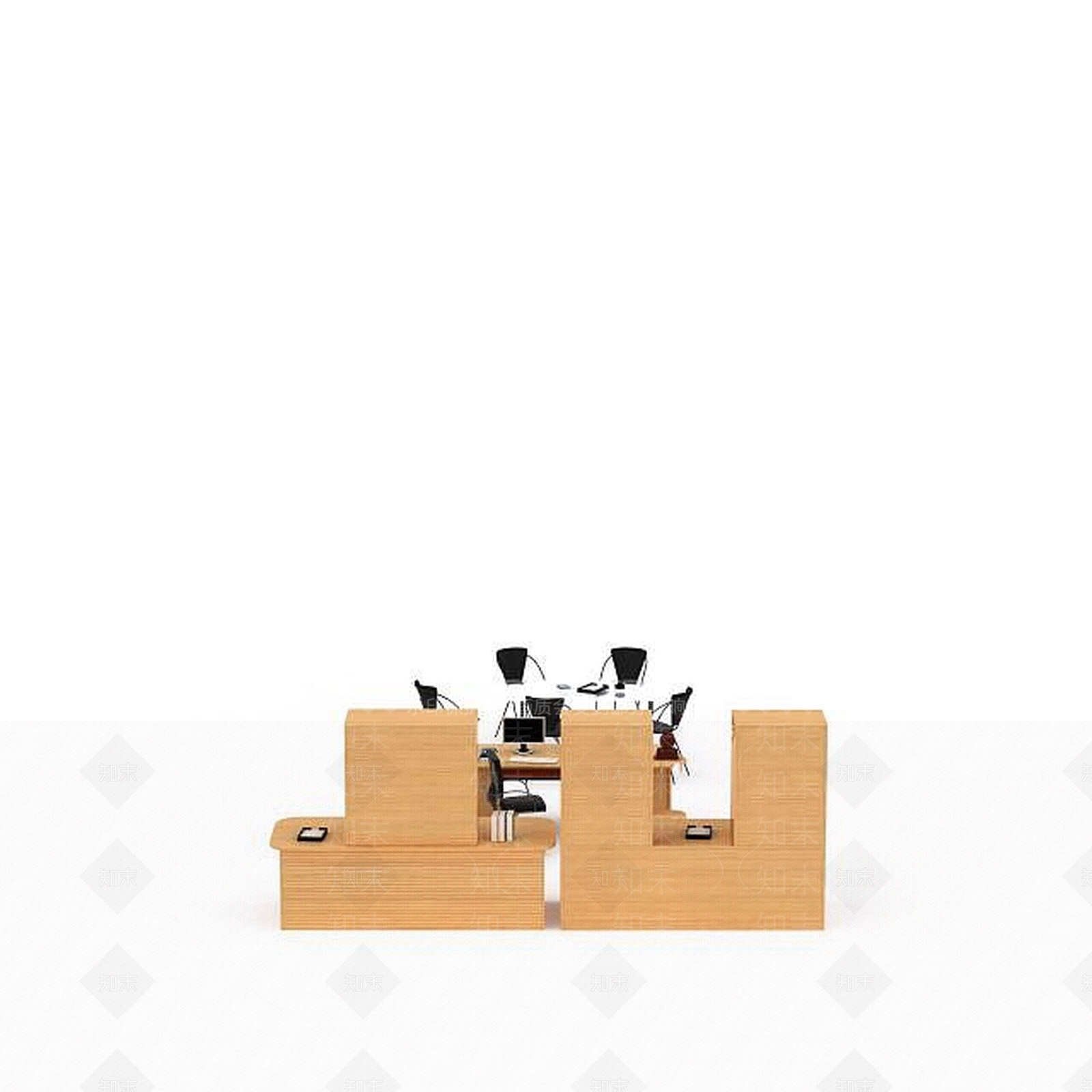 现代办公桌椅3D模型下载【ID:1199339083】