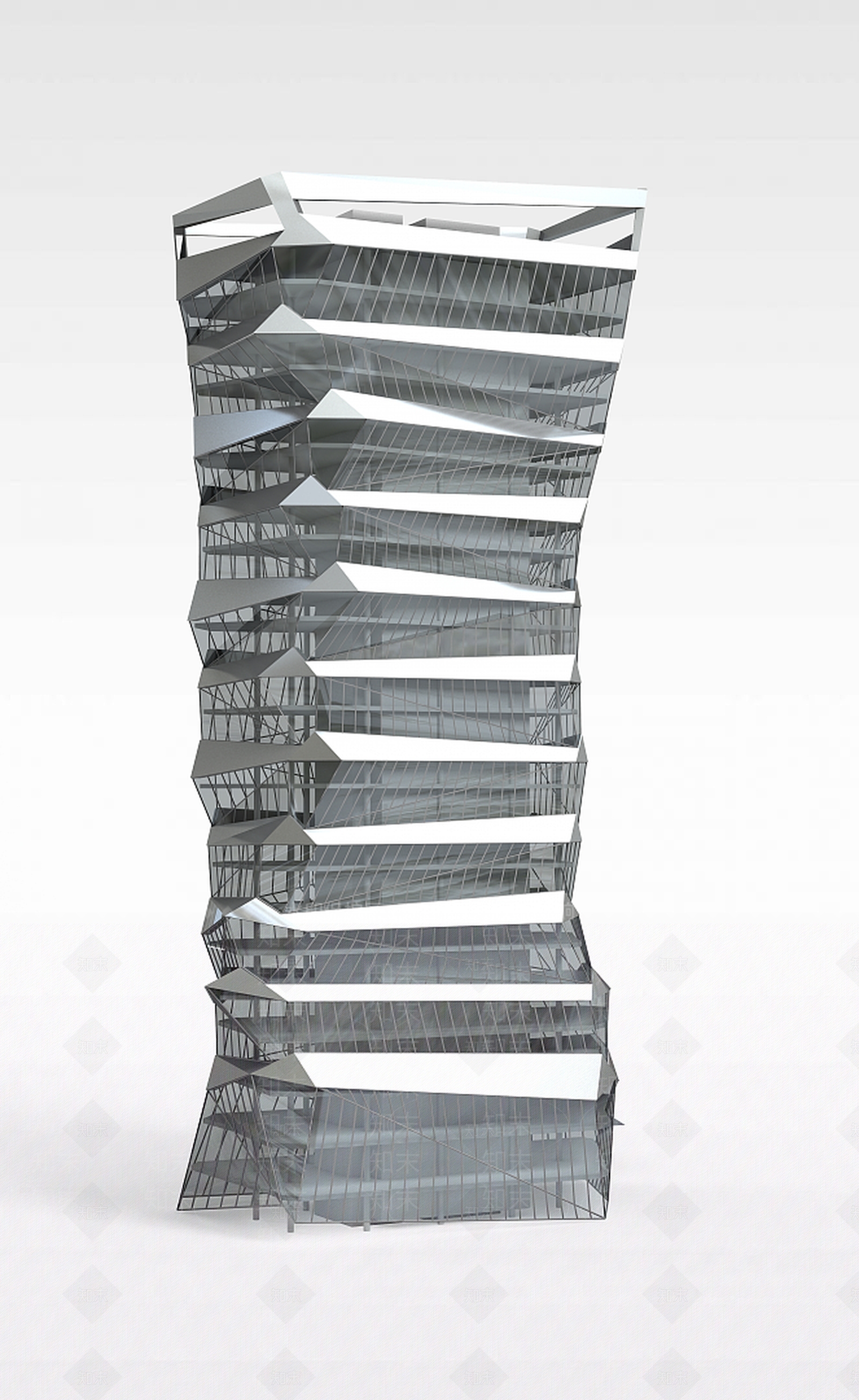 现代不规则建筑3D模型下载【ID:1199339424】