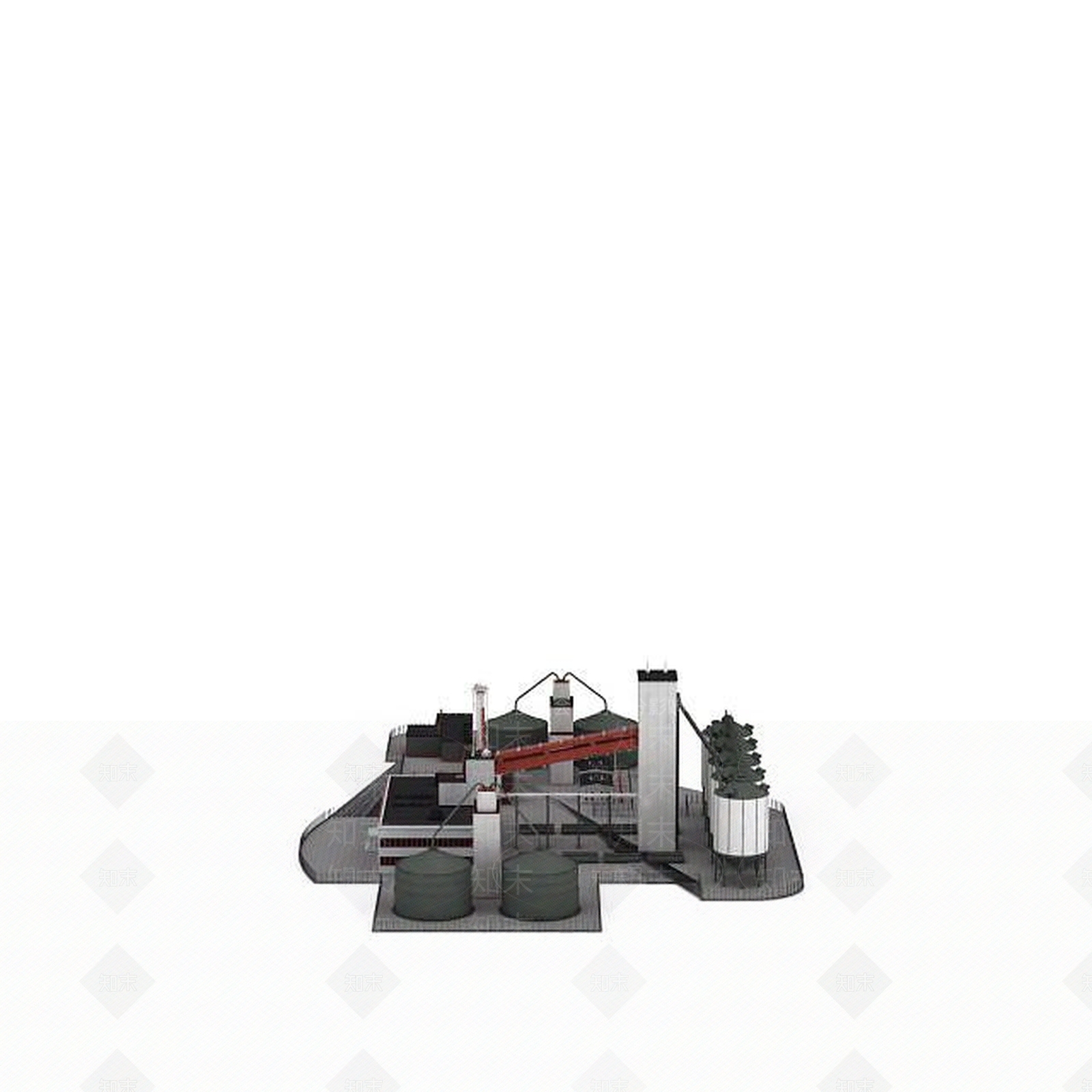 现代工厂建筑3D模型下载【ID:1199339587】