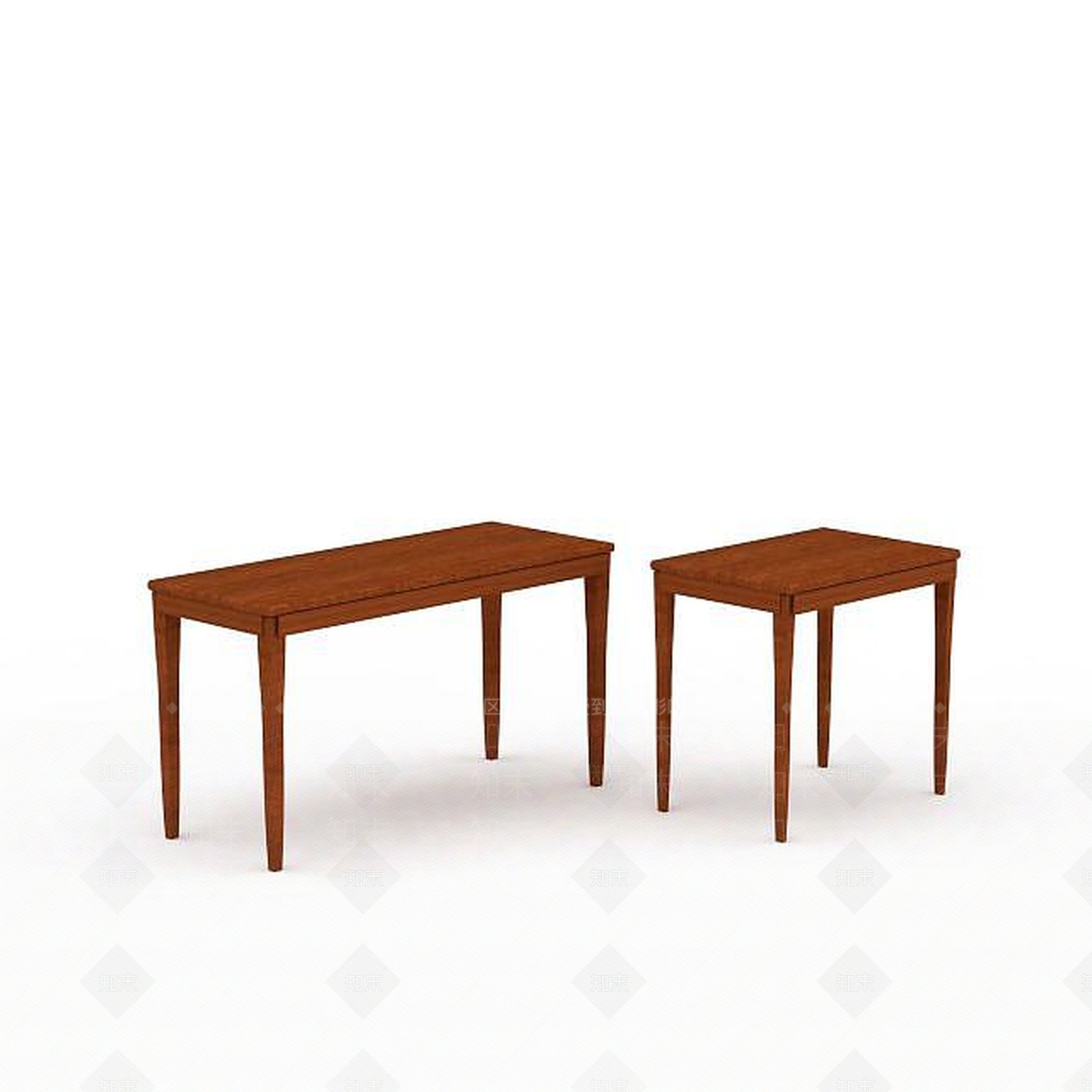 现代木质长桌3D模型下载【ID:1199340259】