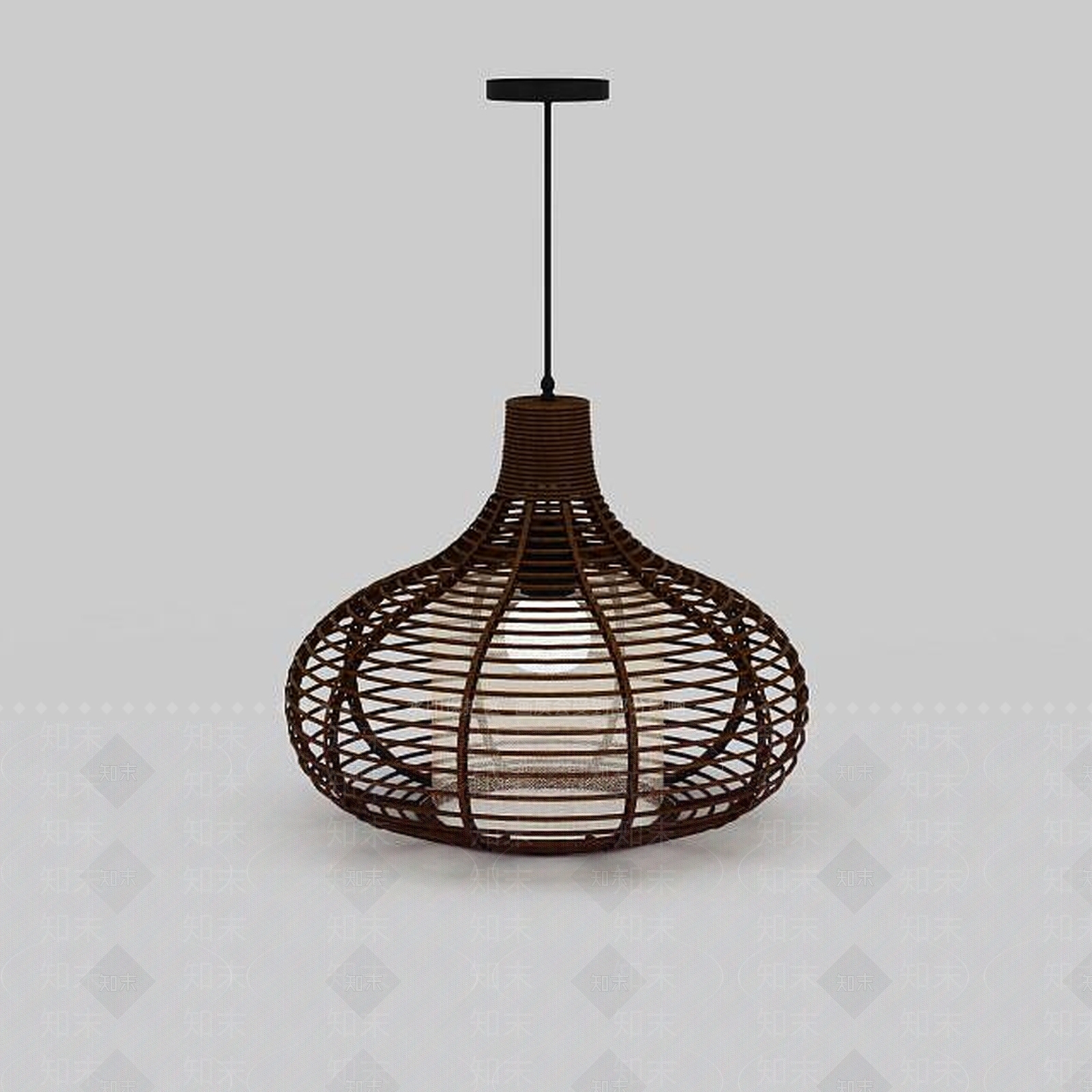 现代田园镂空吊灯3D模型下载【ID:1199340672】