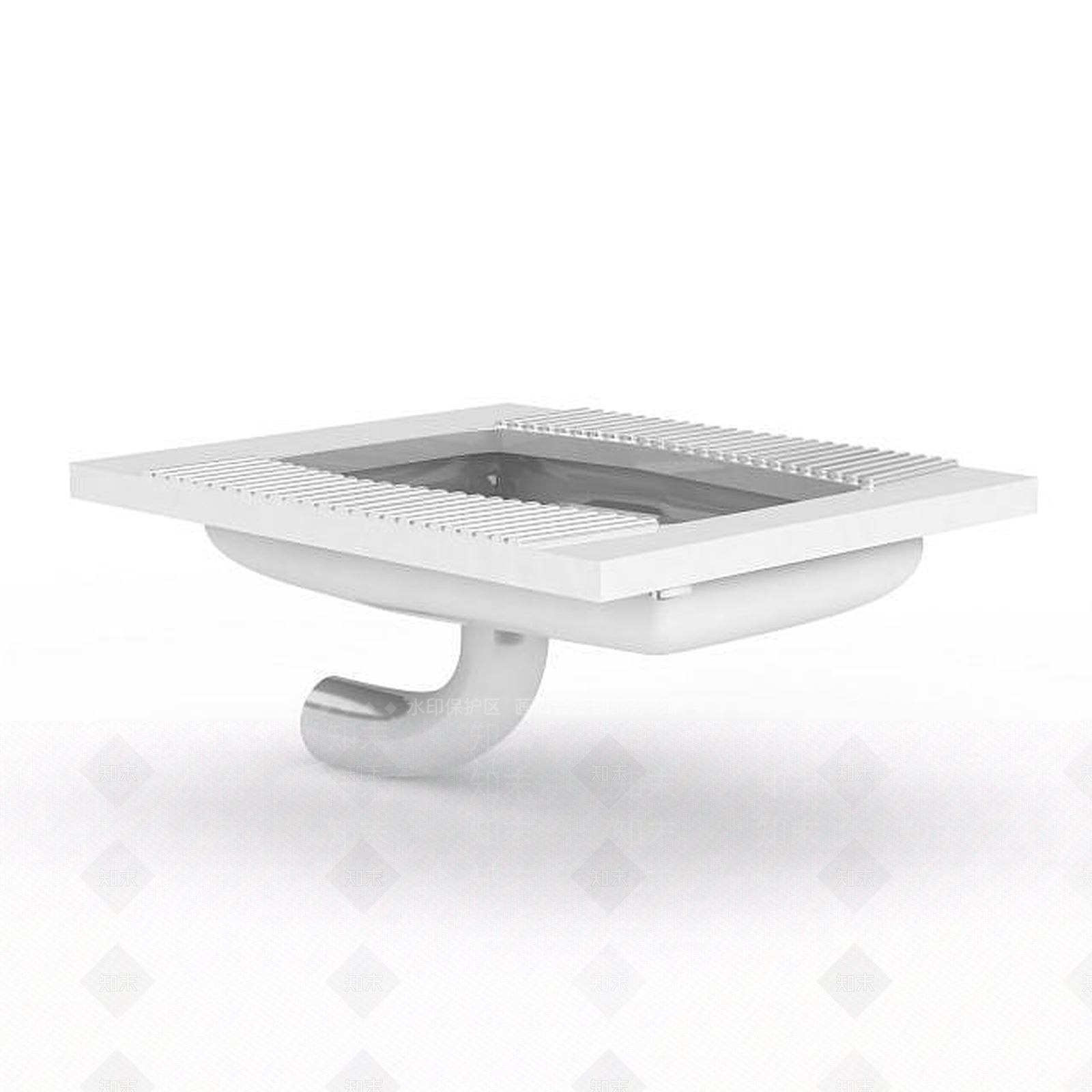 现代蹲便器3D模型下载【ID:1199340864】