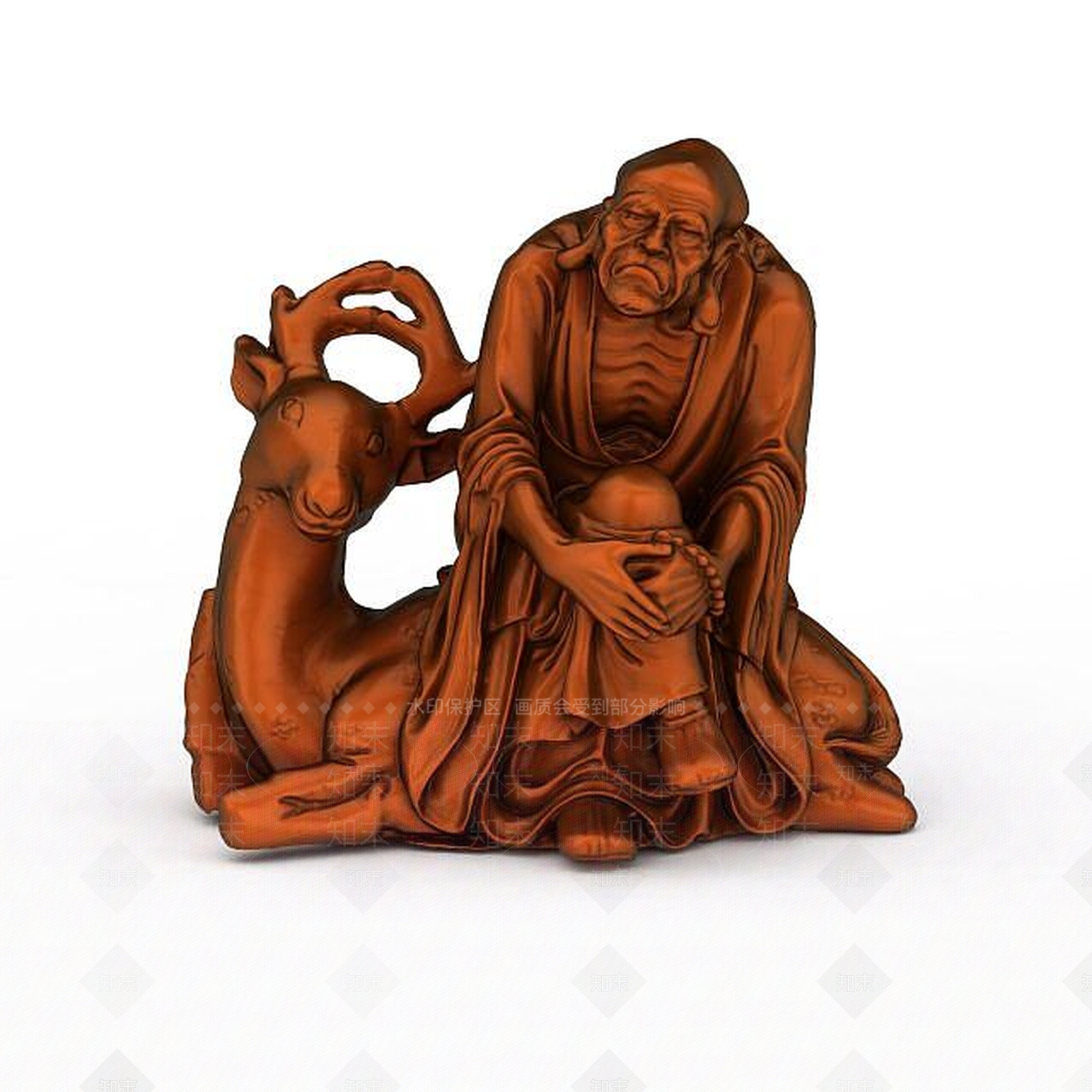 现代学者雕像3D模型下载【ID:1199340930】