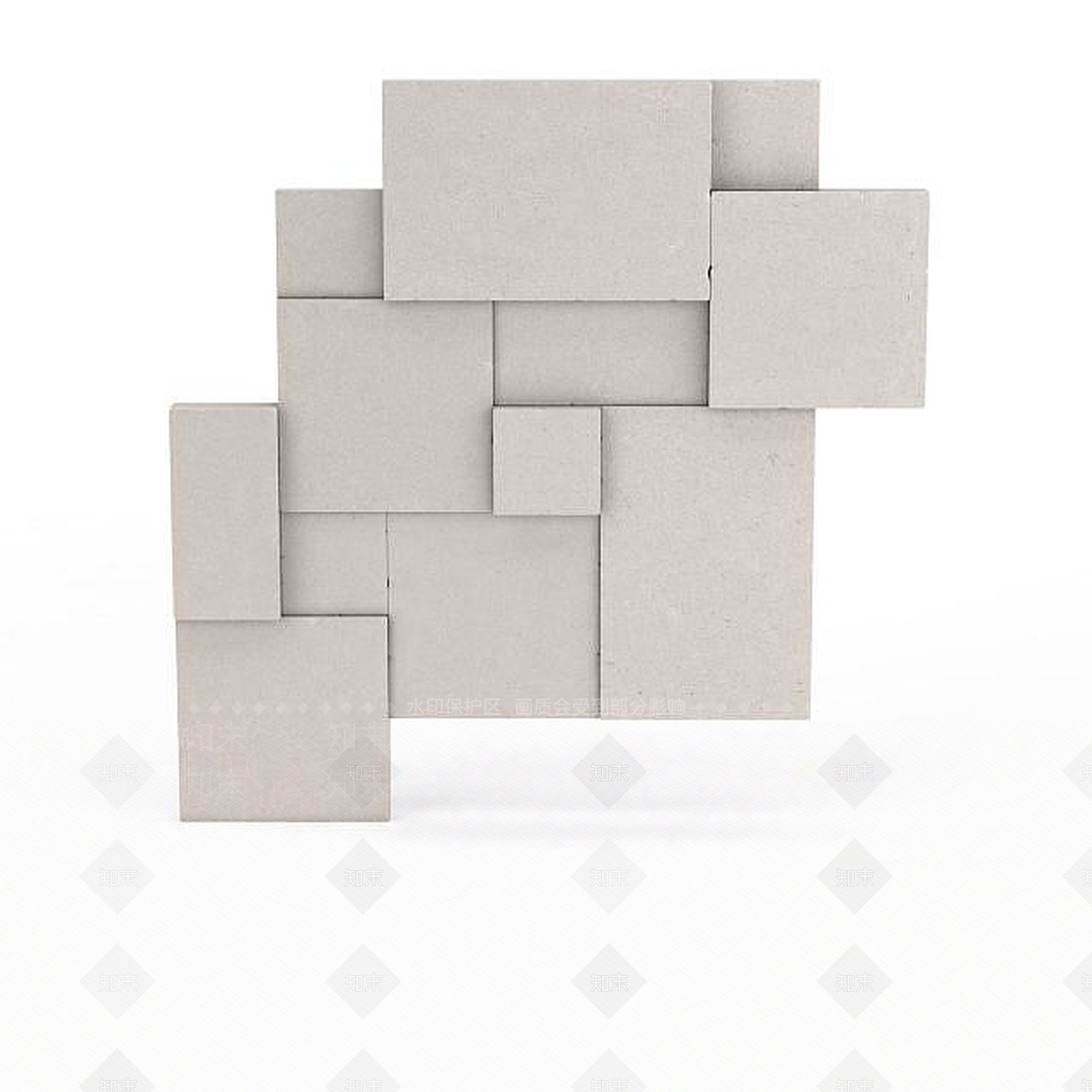 现代个性墙面装饰3D模型下载【ID:1199341041】