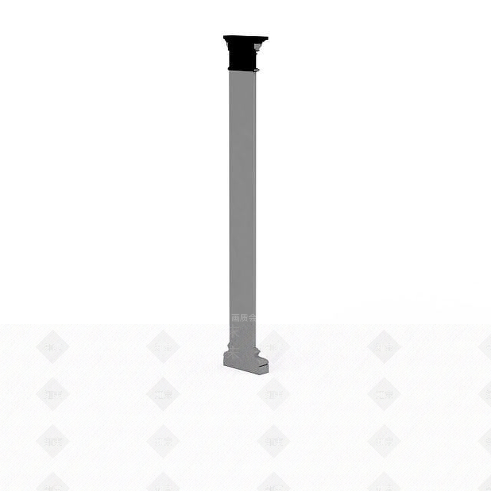 现代灰色建筑柱3D模型下载【ID:1199341022】