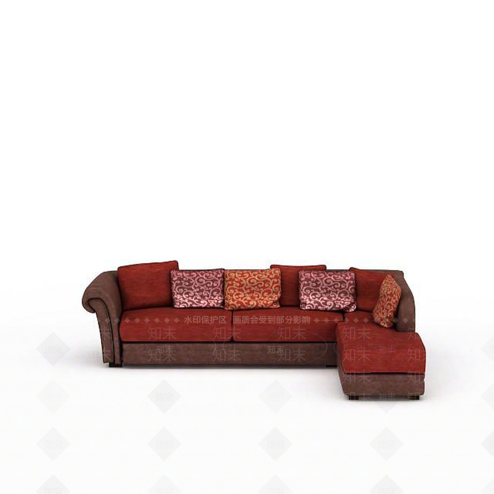 现代U型沙发3D模型下载【ID:1199341660】