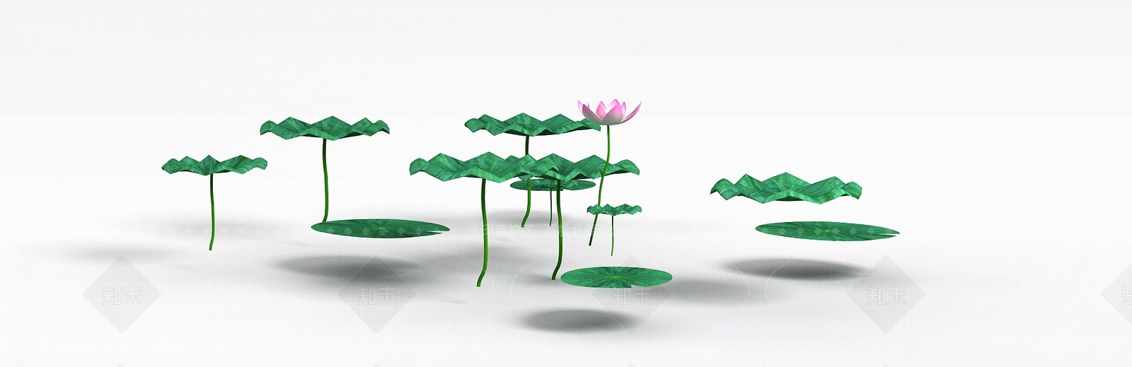 现代荷叶3D模型下载【ID:1199341623】