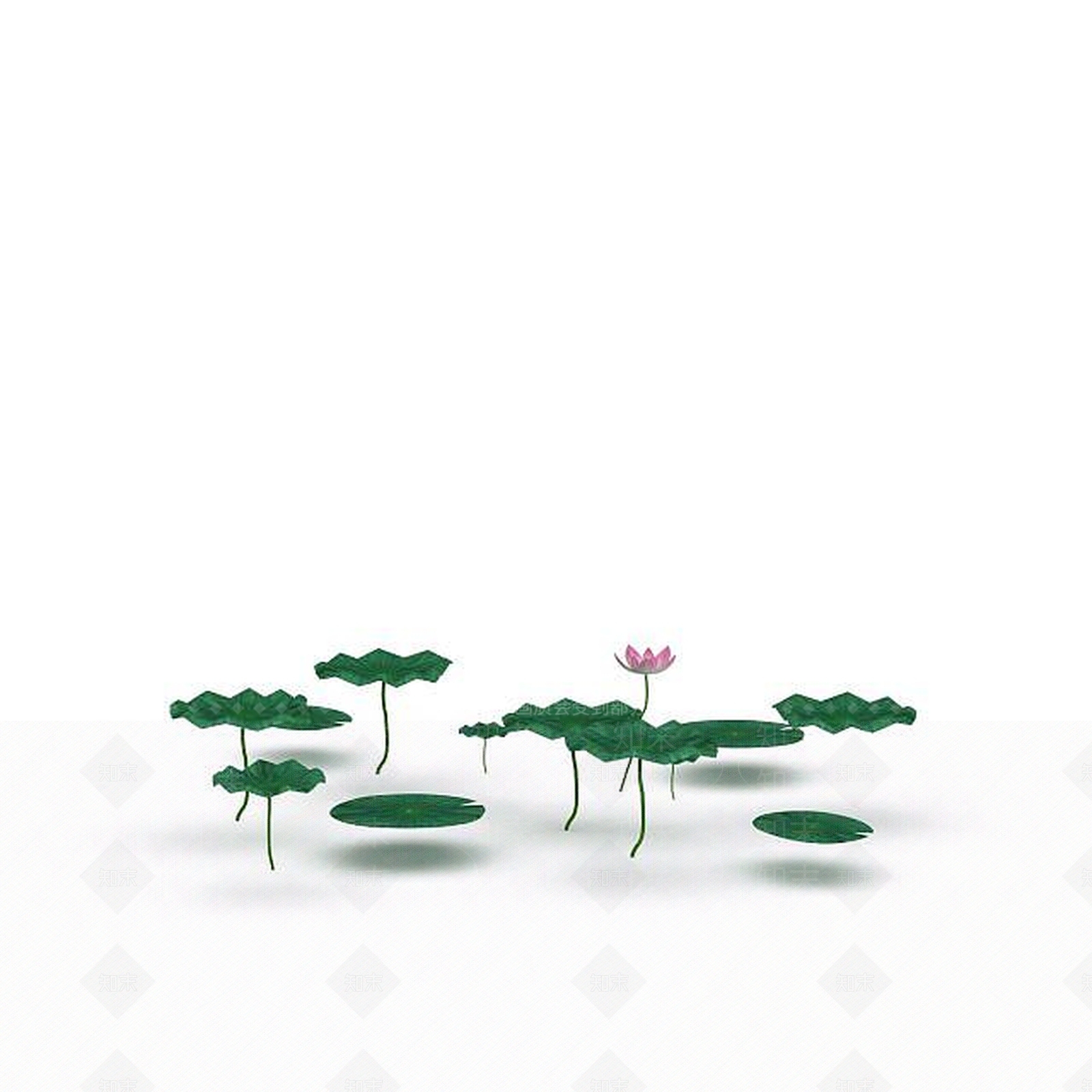 现代荷叶3D模型下载【ID:1199341623】