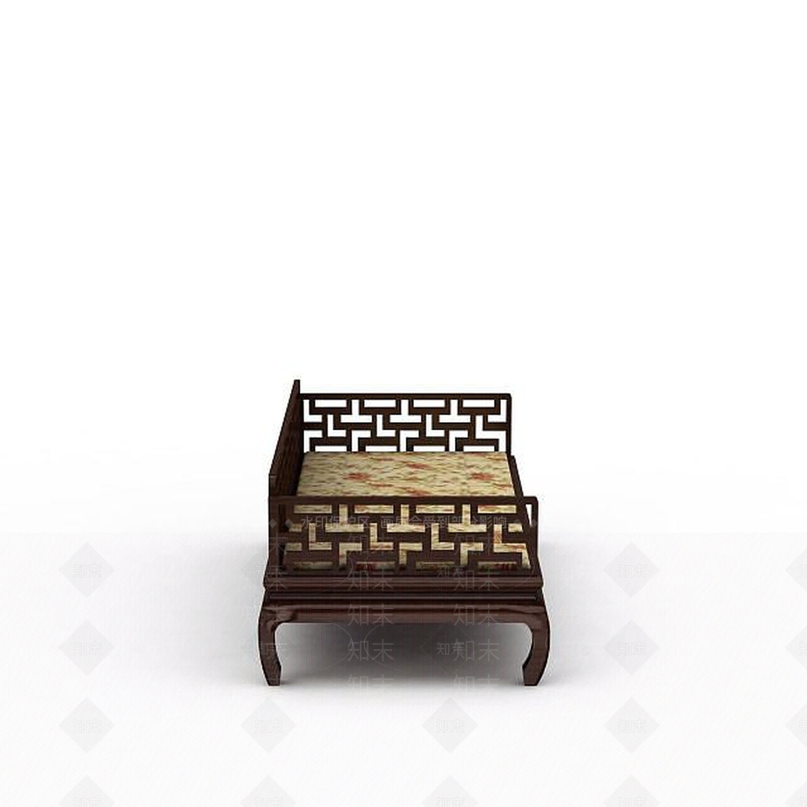 中式榻3D模型下载【ID:1199341634】