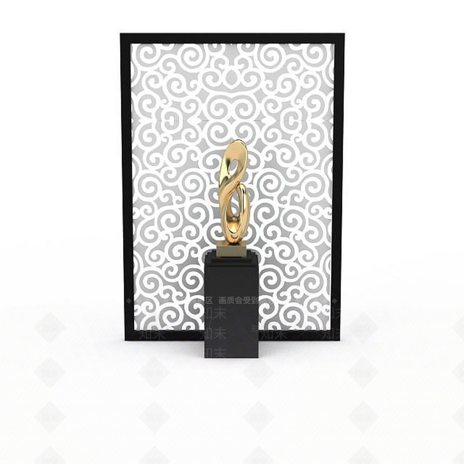 现代玄关装饰3D模型下载【ID:1199341856】