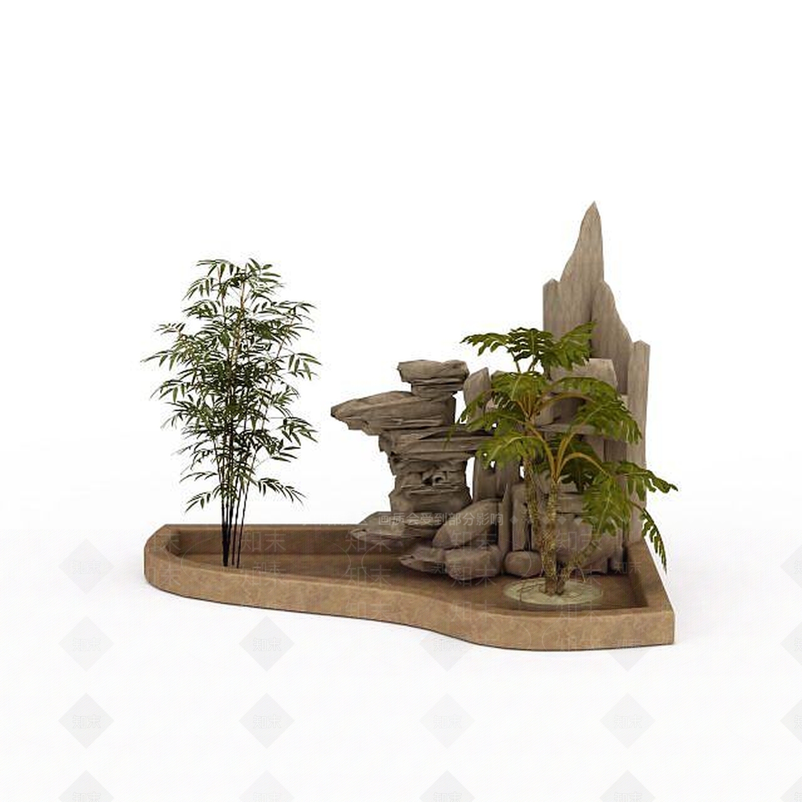 现代景观植物3D模型下载【ID:1199341973】