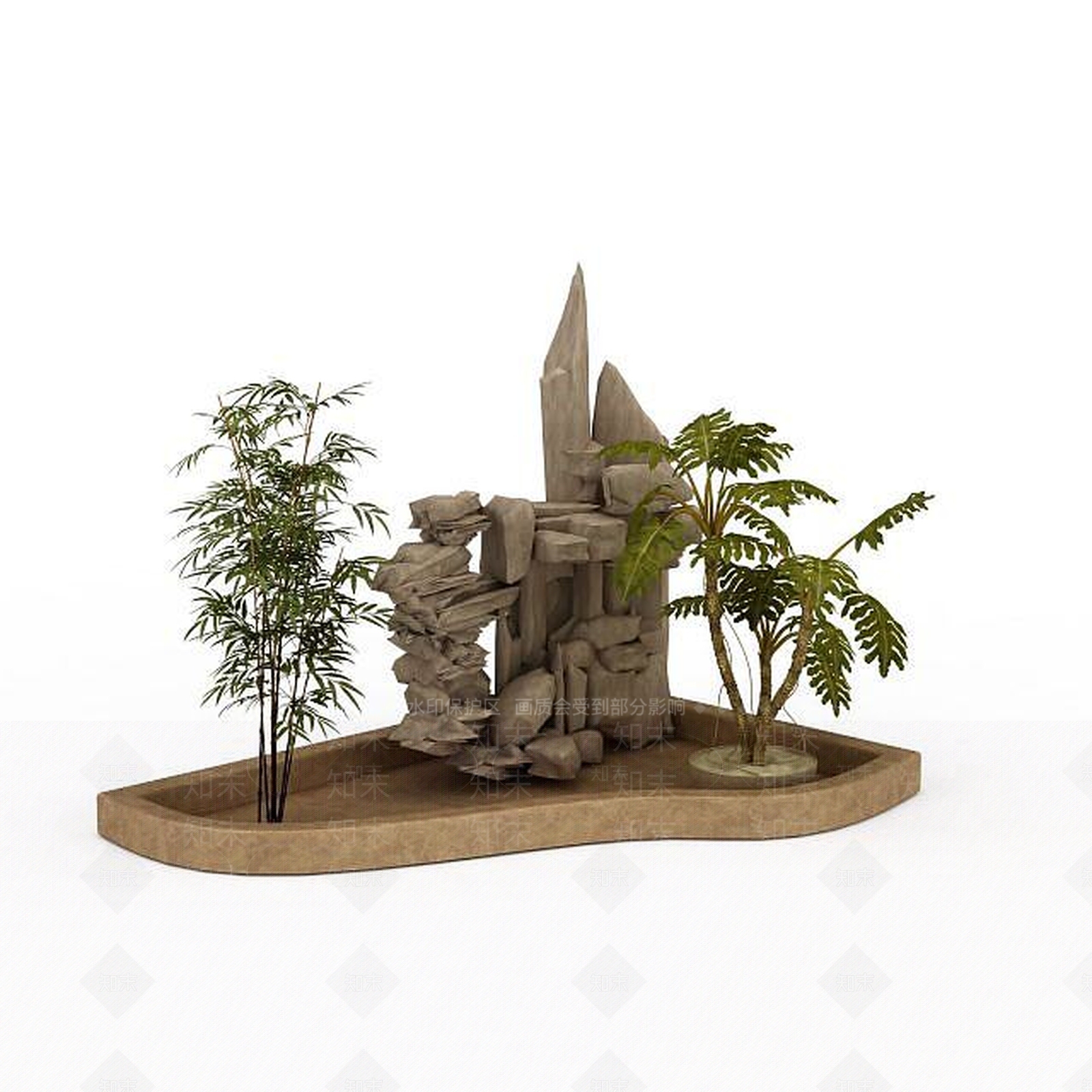 现代景观植物3D模型下载【ID:1199341973】