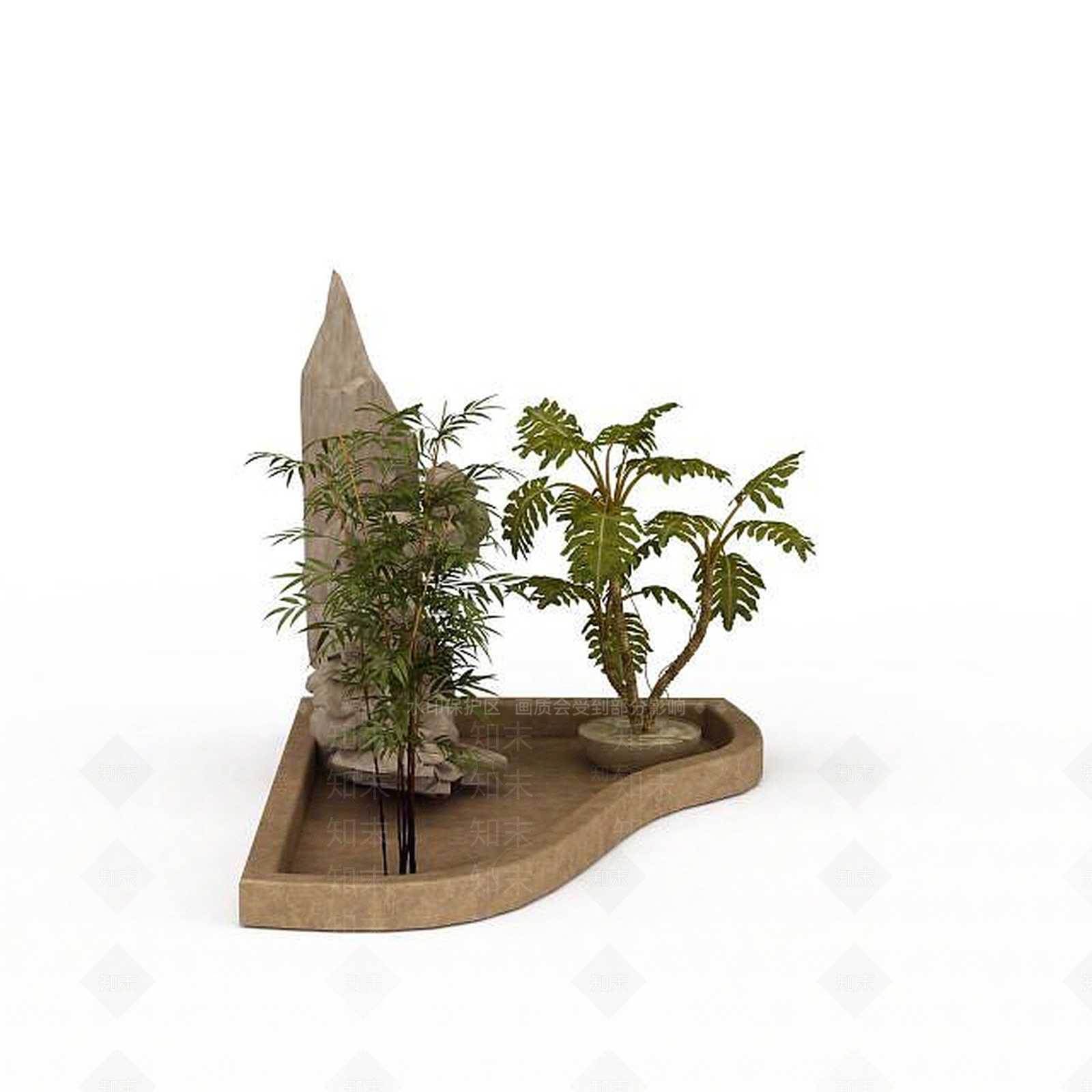 现代景观植物3D模型下载【ID:1199341973】