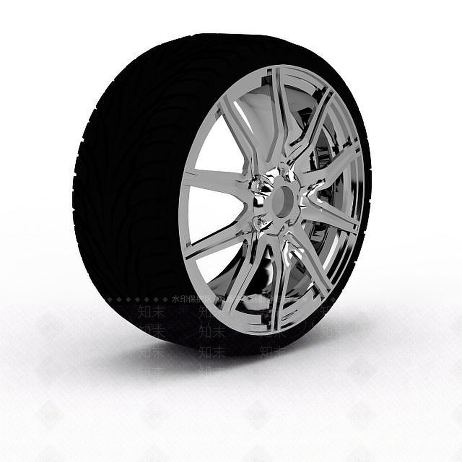 现代汽车轮胎3D模型下载【ID:1199342283】