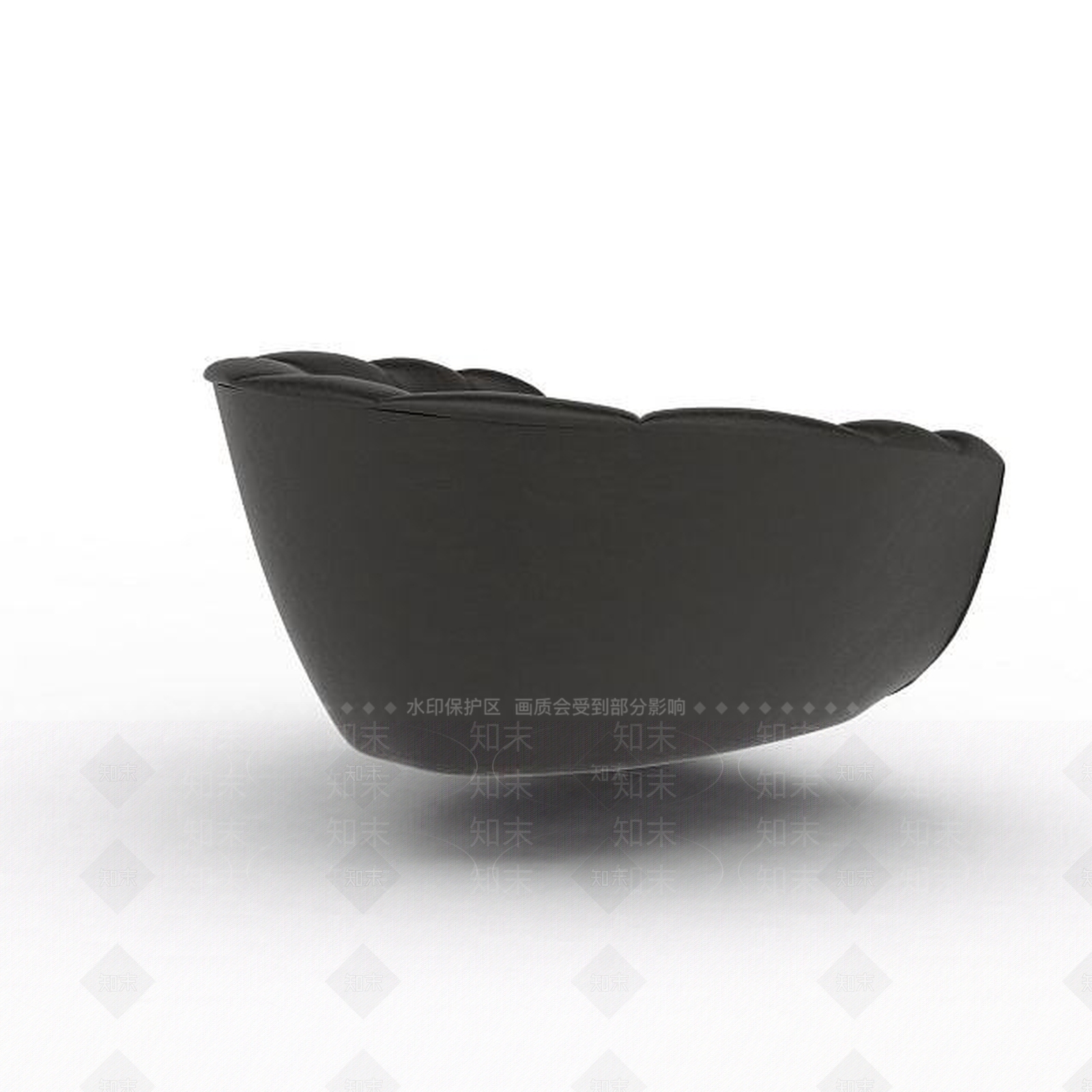现代黑色真皮沙发3D模型下载【ID:1199342462】