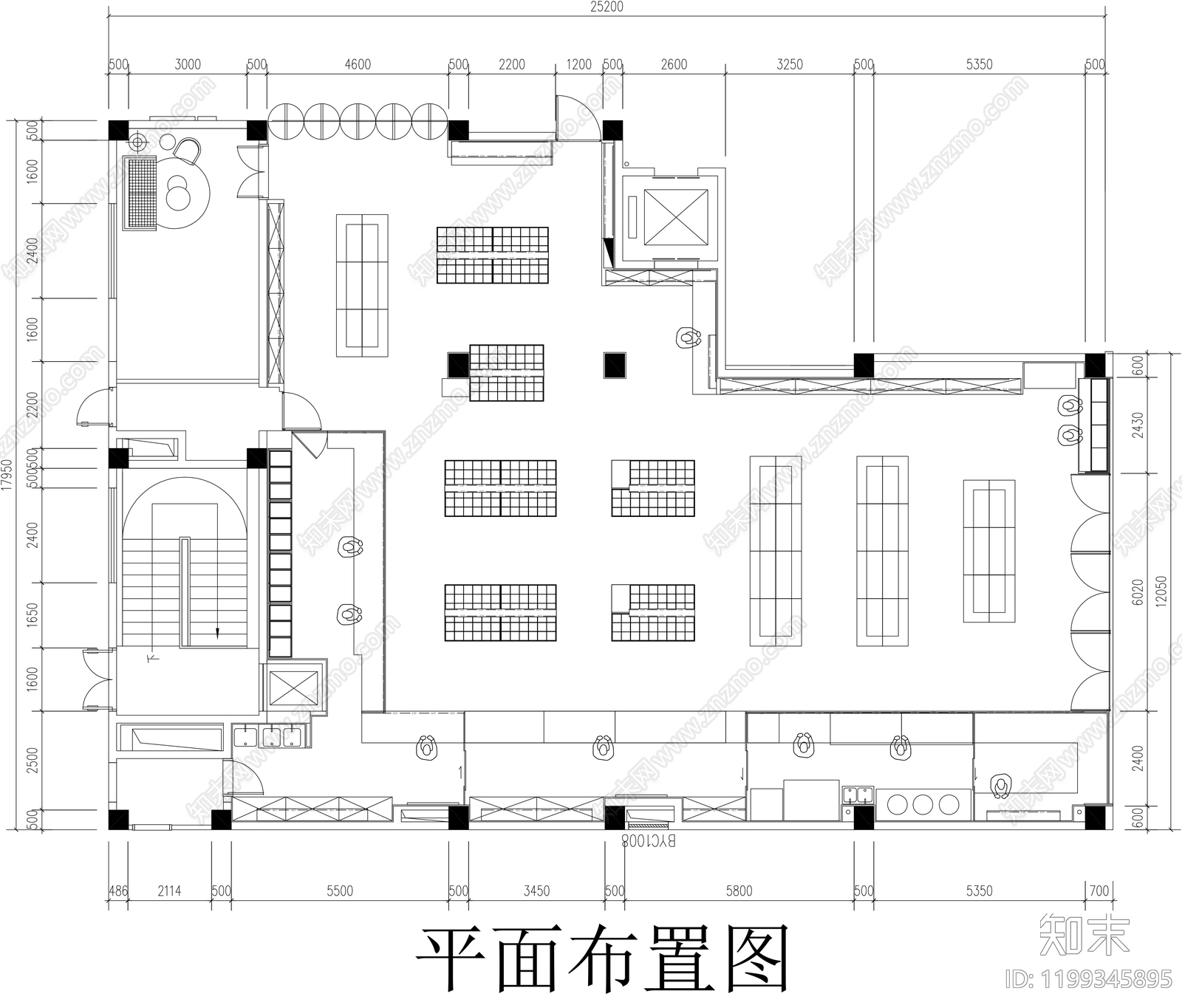 现代便利店施工图下载【ID:1199345895】