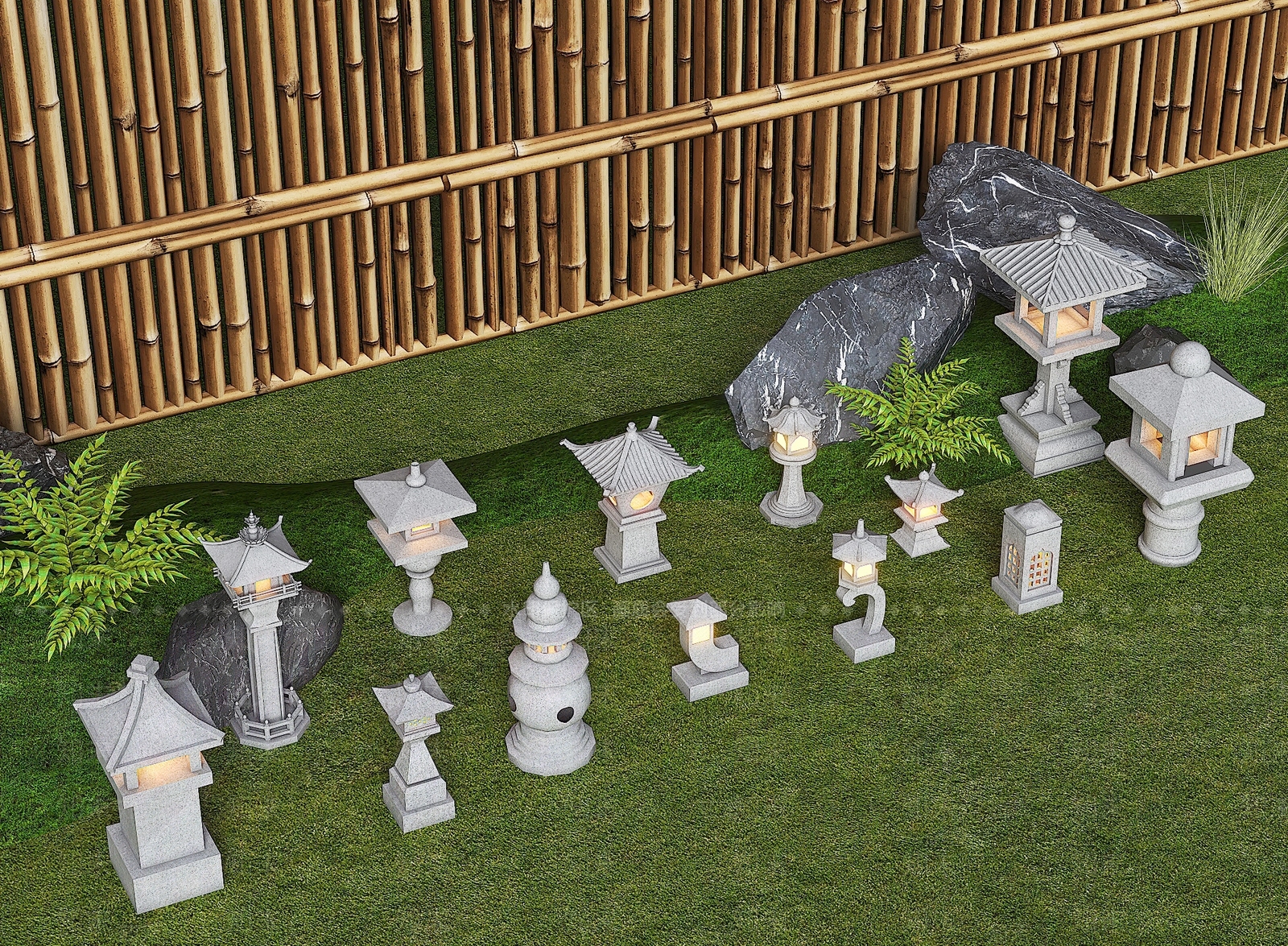 中式其他景观小品3D模型下载【ID:1199354079】