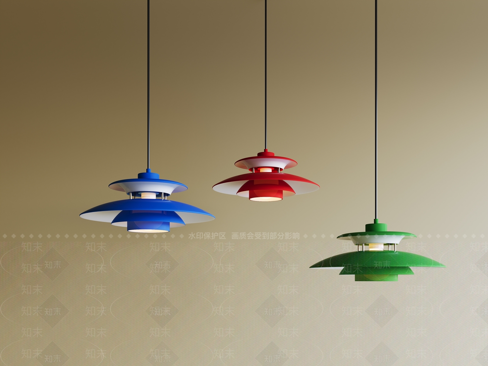 现代北欧小吊灯3D模型下载【ID:1199364401】