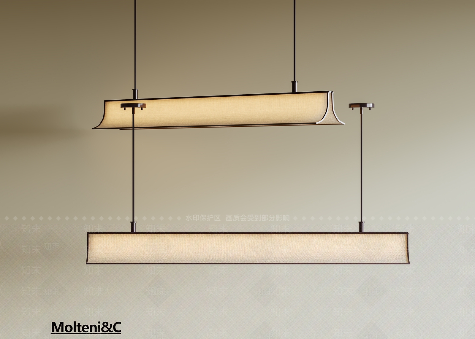 新中式中式吊灯SU模型下载【ID:1199365170】