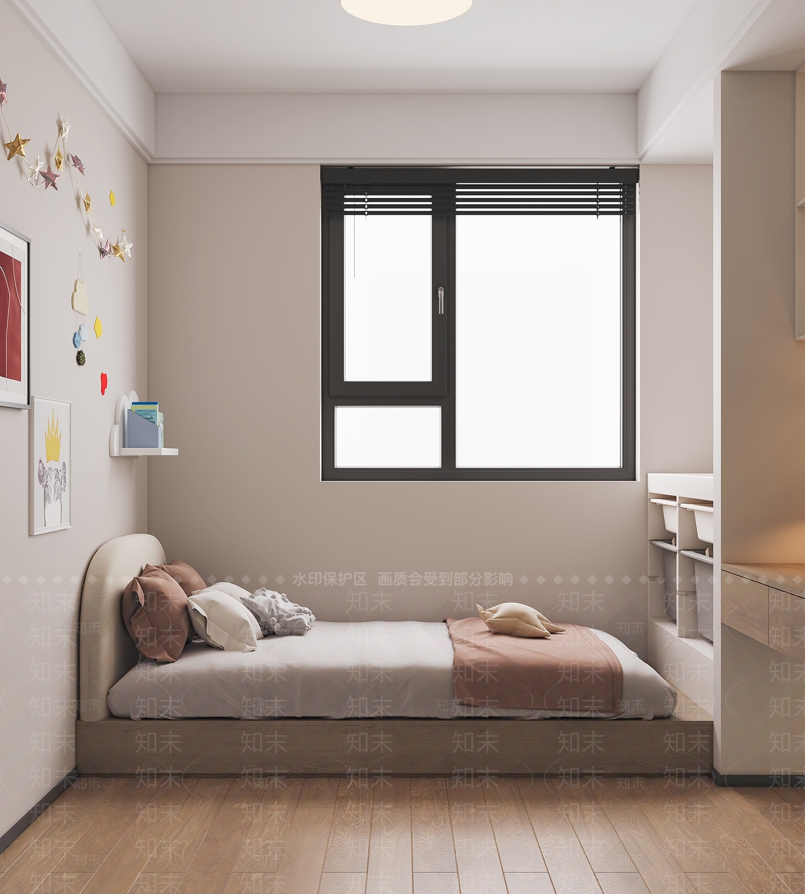 现代榻榻米卧室3D模型下载【ID:1199370267】