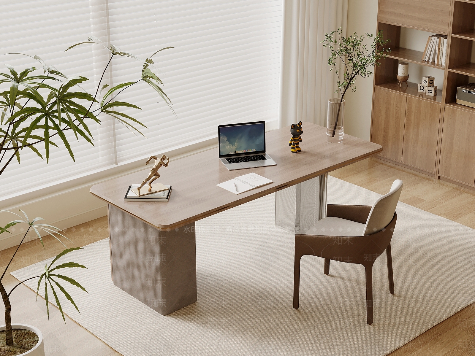 现代办公桌椅3D模型下载【ID:1199370851】