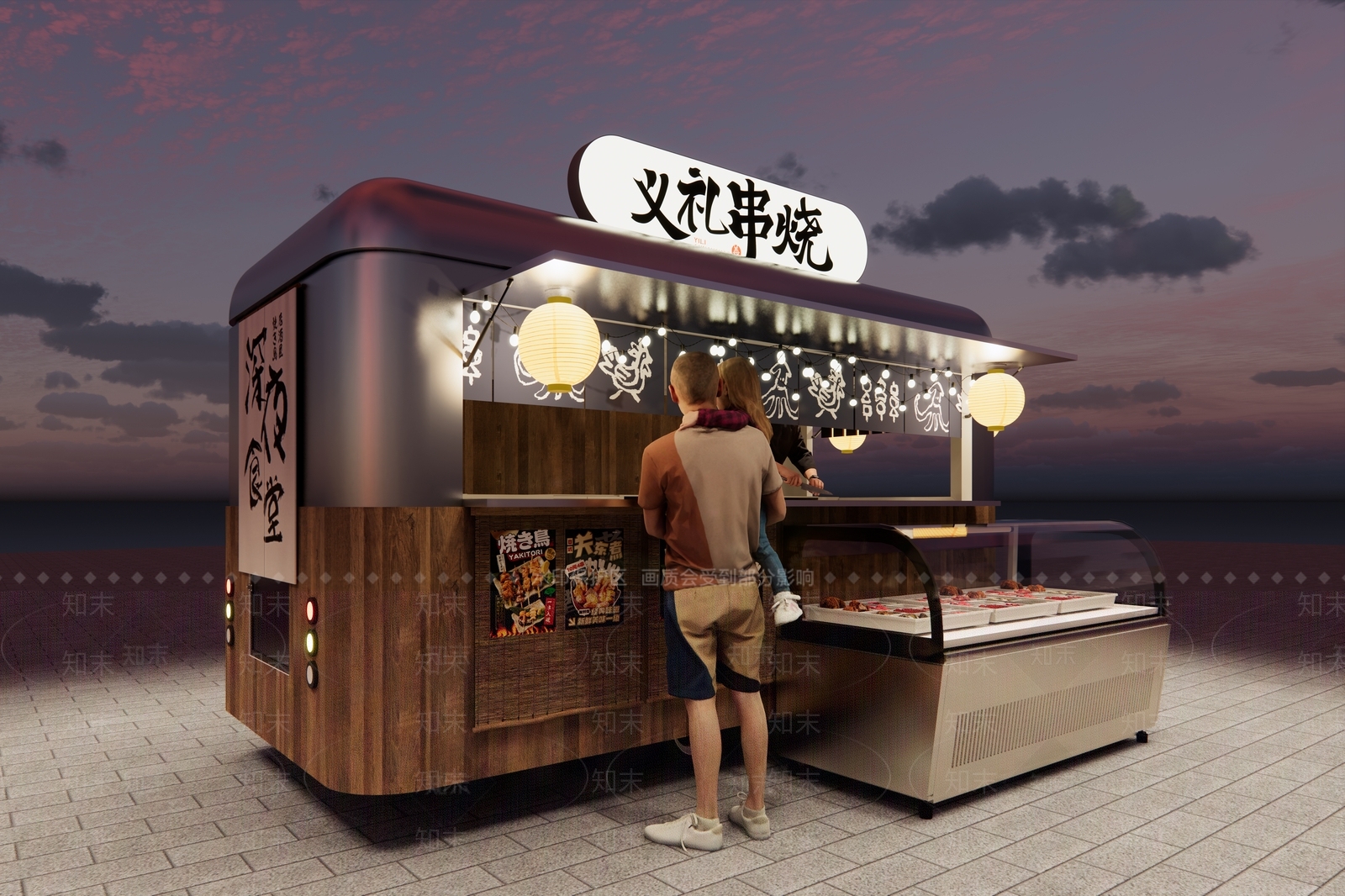 日式现代日料店SU模型下载【ID:1199372327】