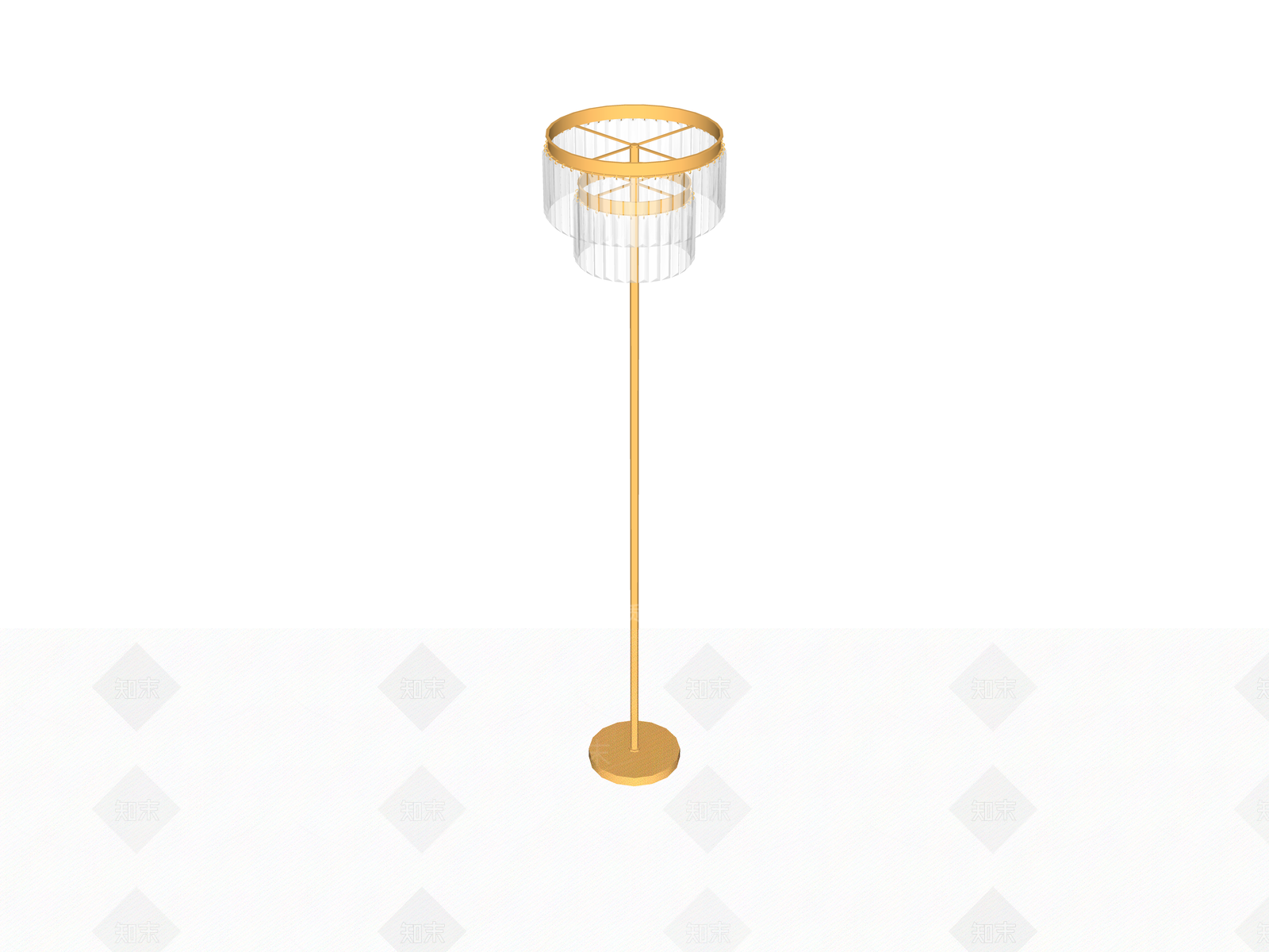 欧式美式落地灯SU模型下载【ID:1199372006】
