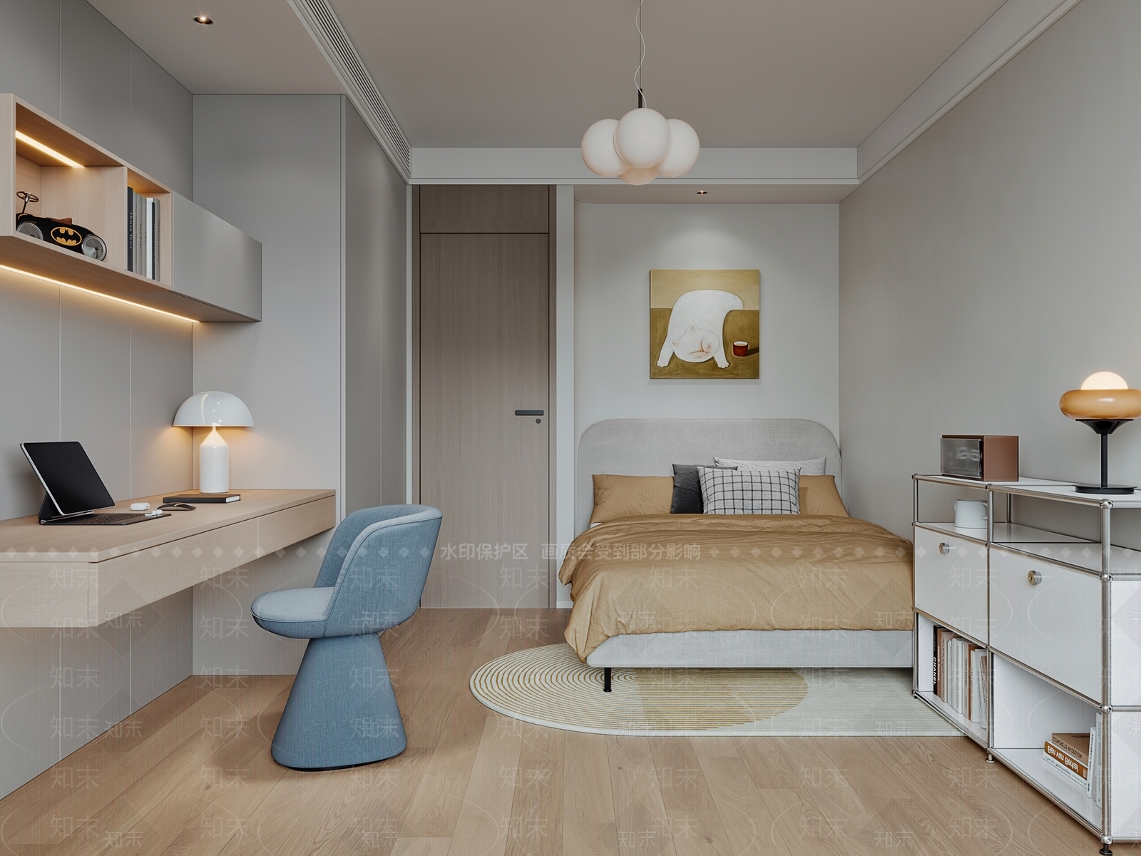 软包双人床双人床3D模型下载【ID:1227337680】