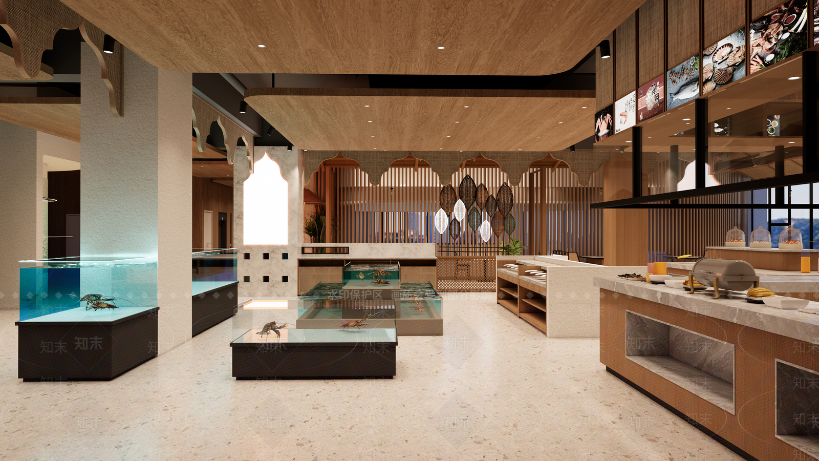 新中式中餐厅SU模型下载【ID:1199374912】